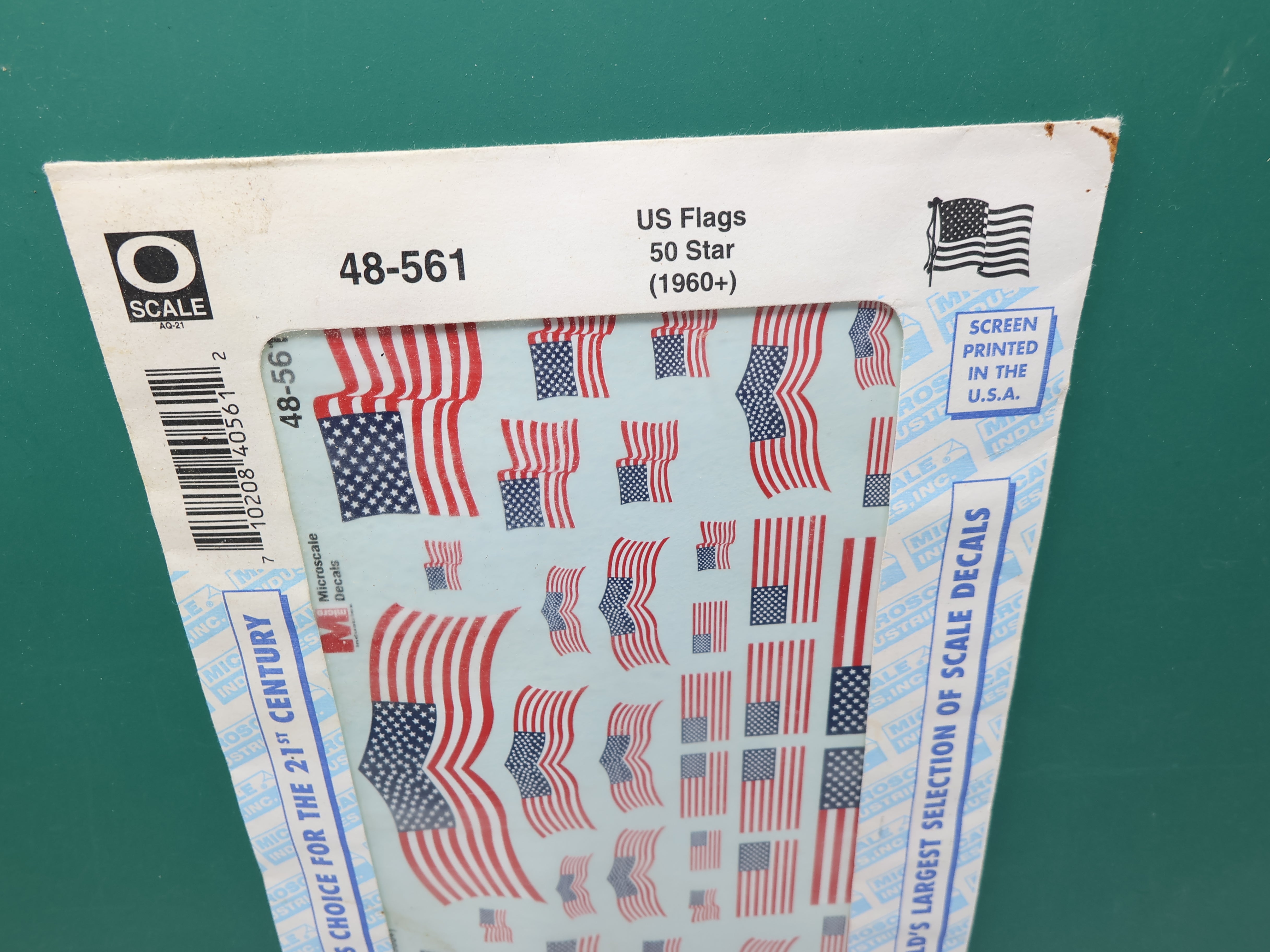 MICROSCALE 48-561 O, US Flags 50 Star Decal (1960+)