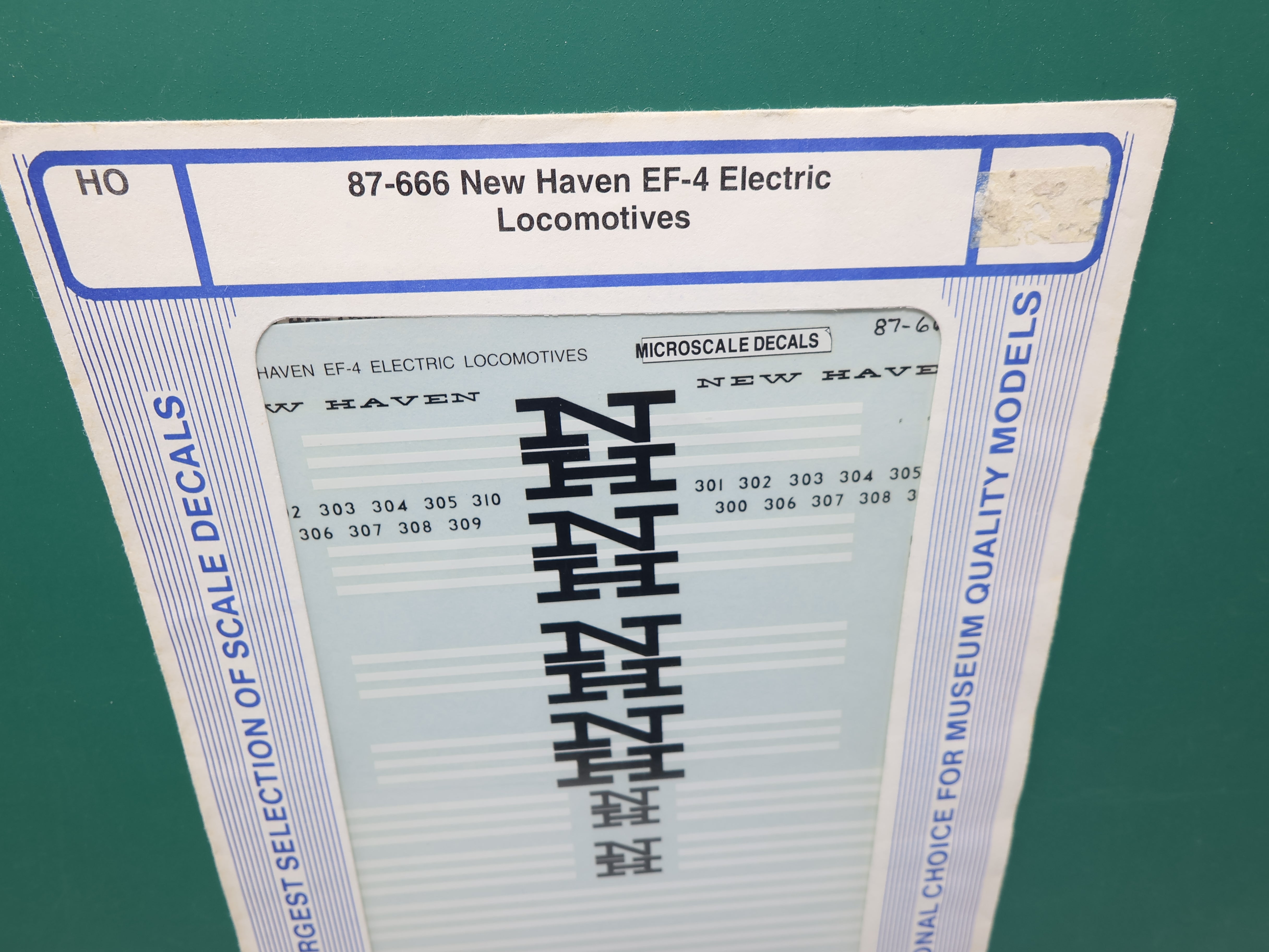 MICROSCALE 87-666 HO Scale, EF-4 Electric Locomotive Decals, New Haven