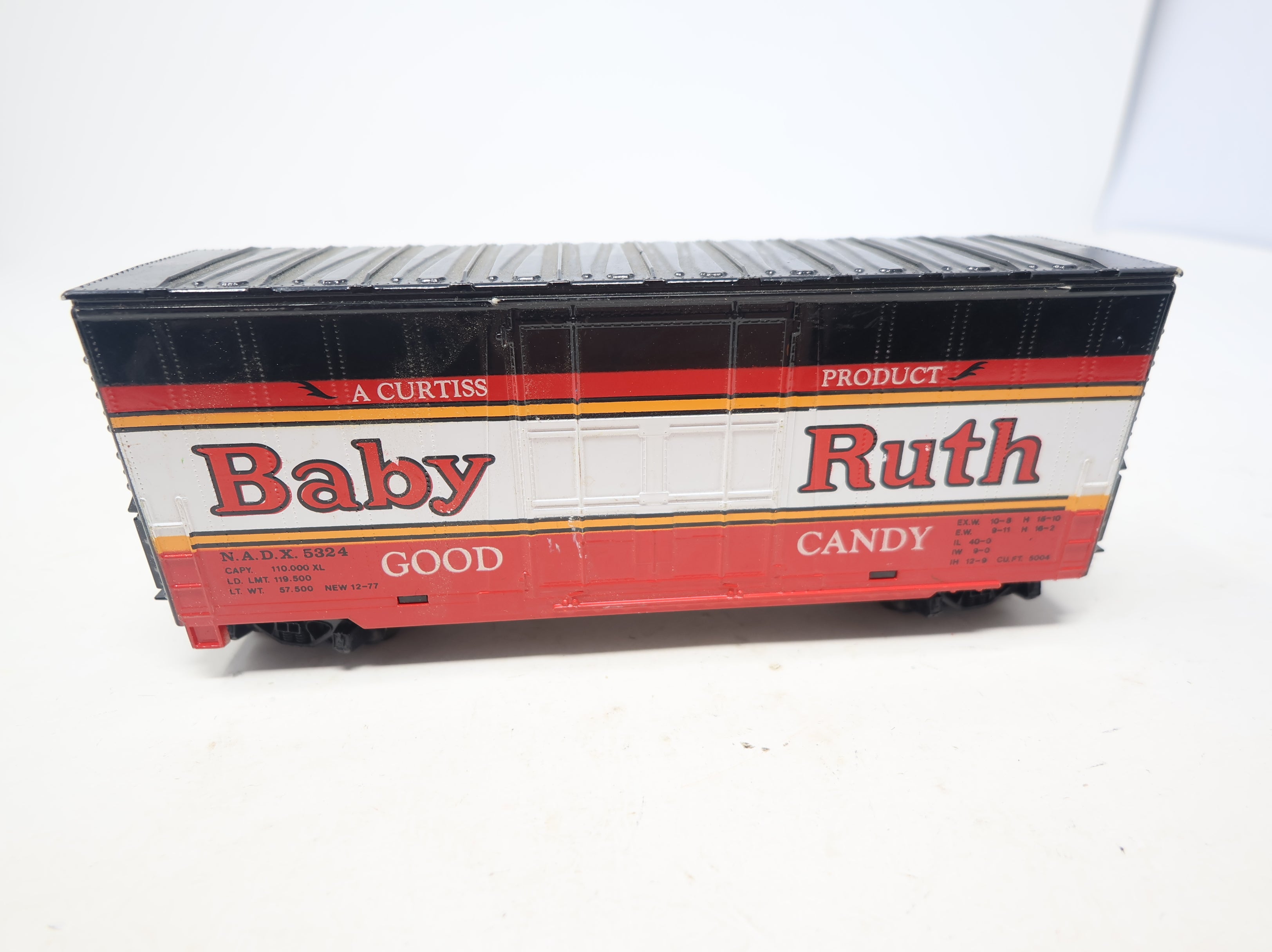 USED Tyco HO Scale 40' Hi-Cube Box Car Baby Ruth NADX #5324