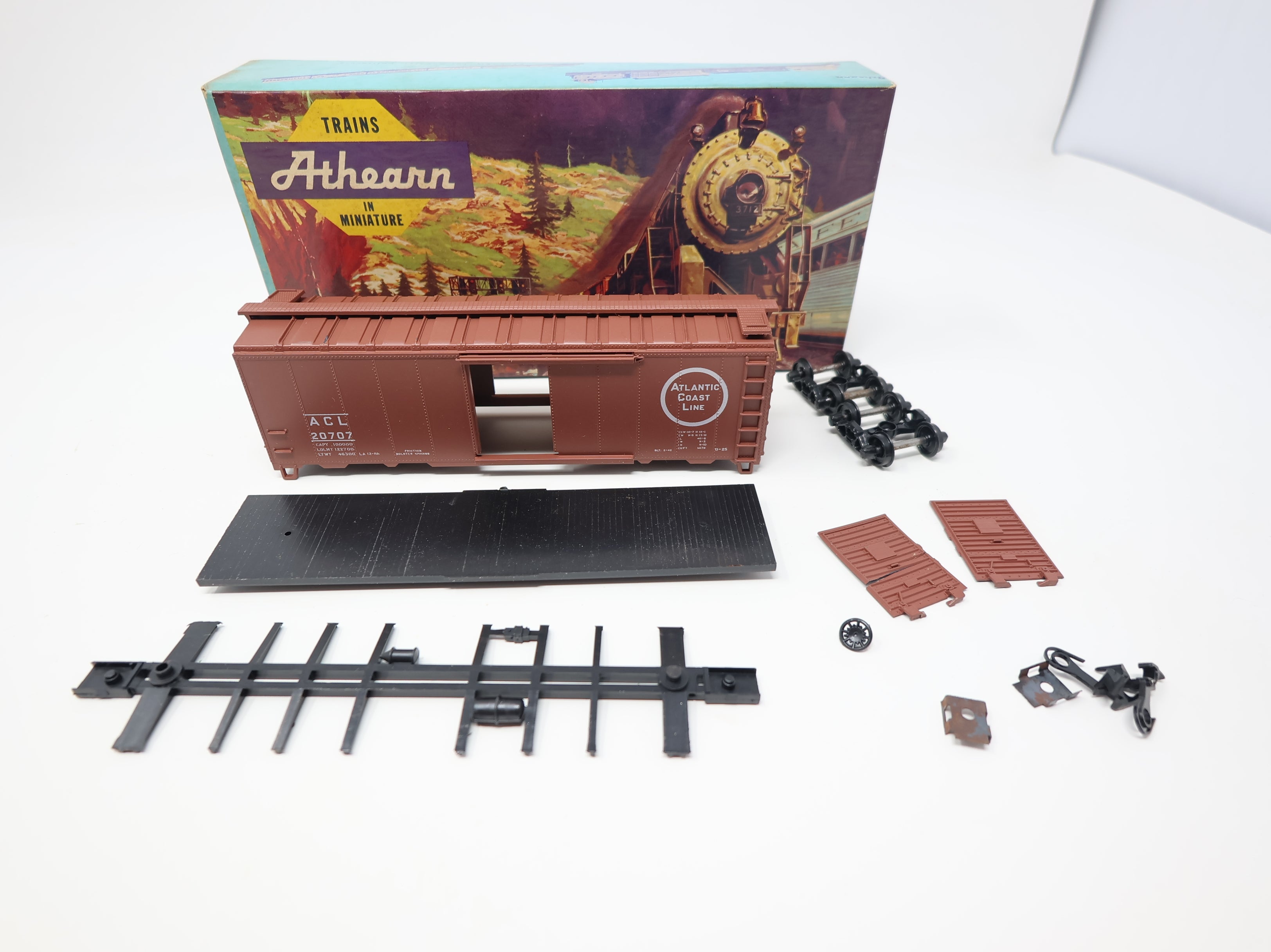 USED Athearn HO Scale 40' Steel Box Car Atlantic Coast Line ACL #20707 KIT