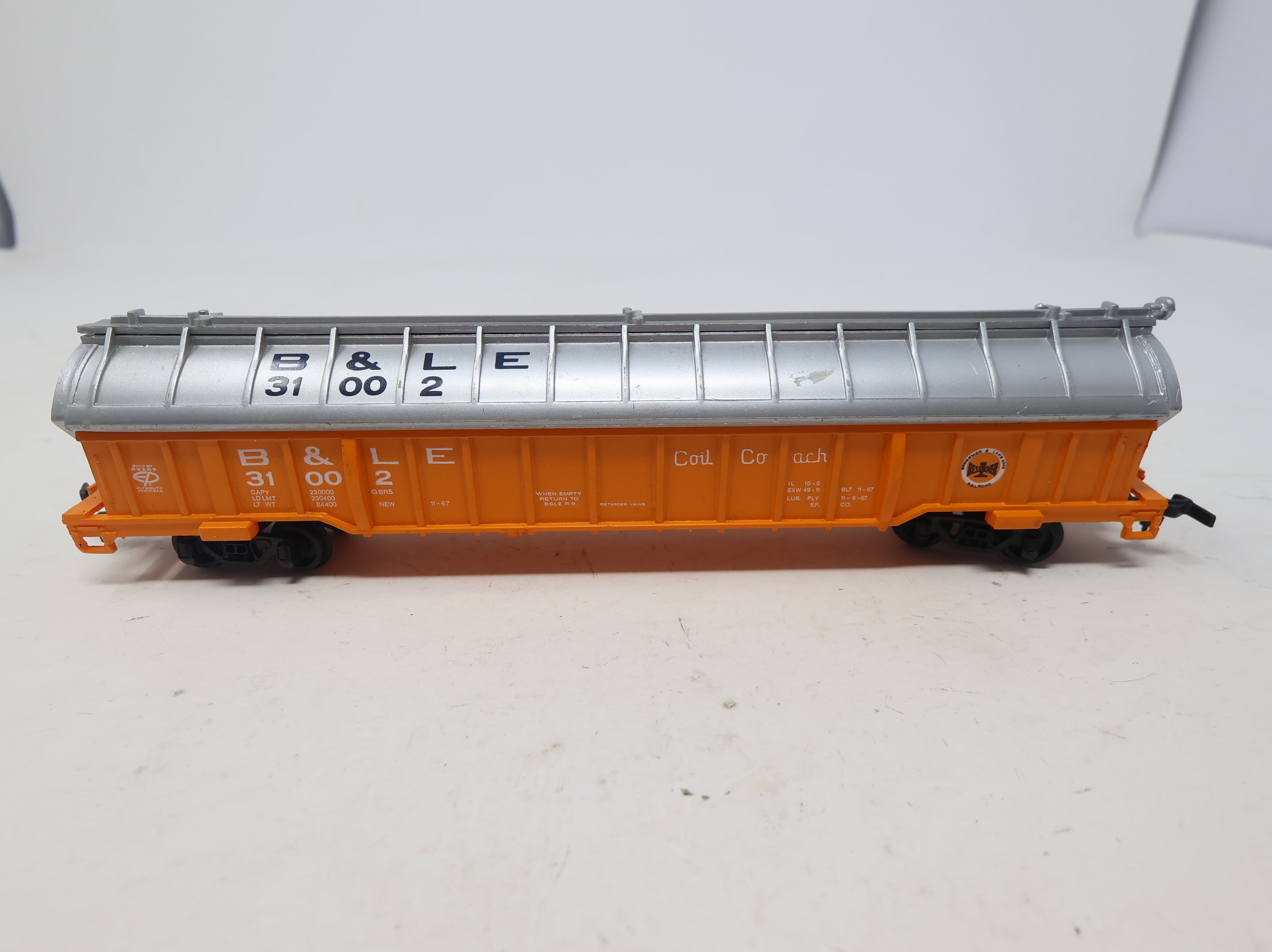 USED Bachmann HO Scale Coil Car Bessemer & Lake Erie B&LE #31002