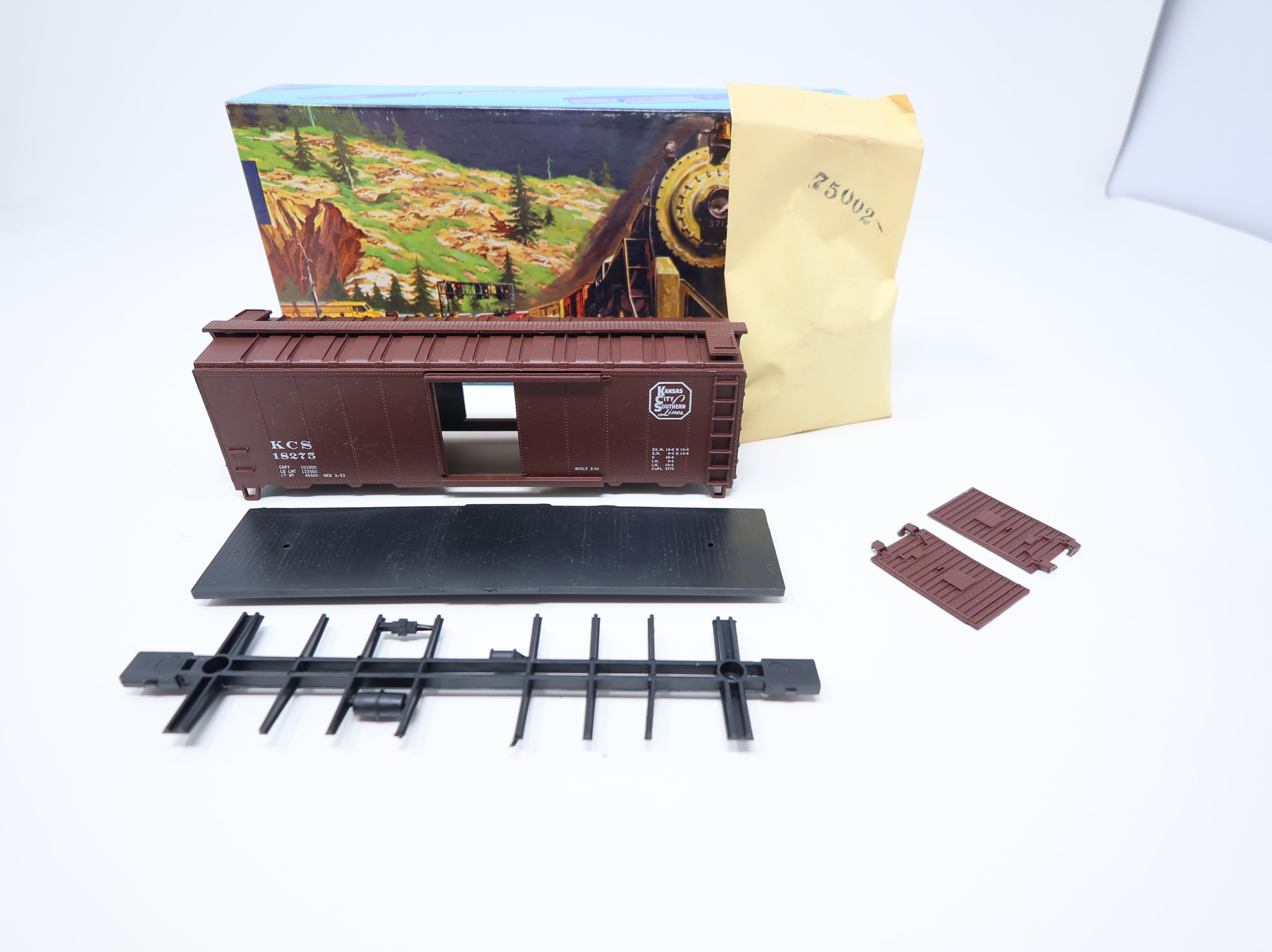 USED Athearn HO Scale 40' Steel Box Car Kansas City Southern KCS #18275 KIT