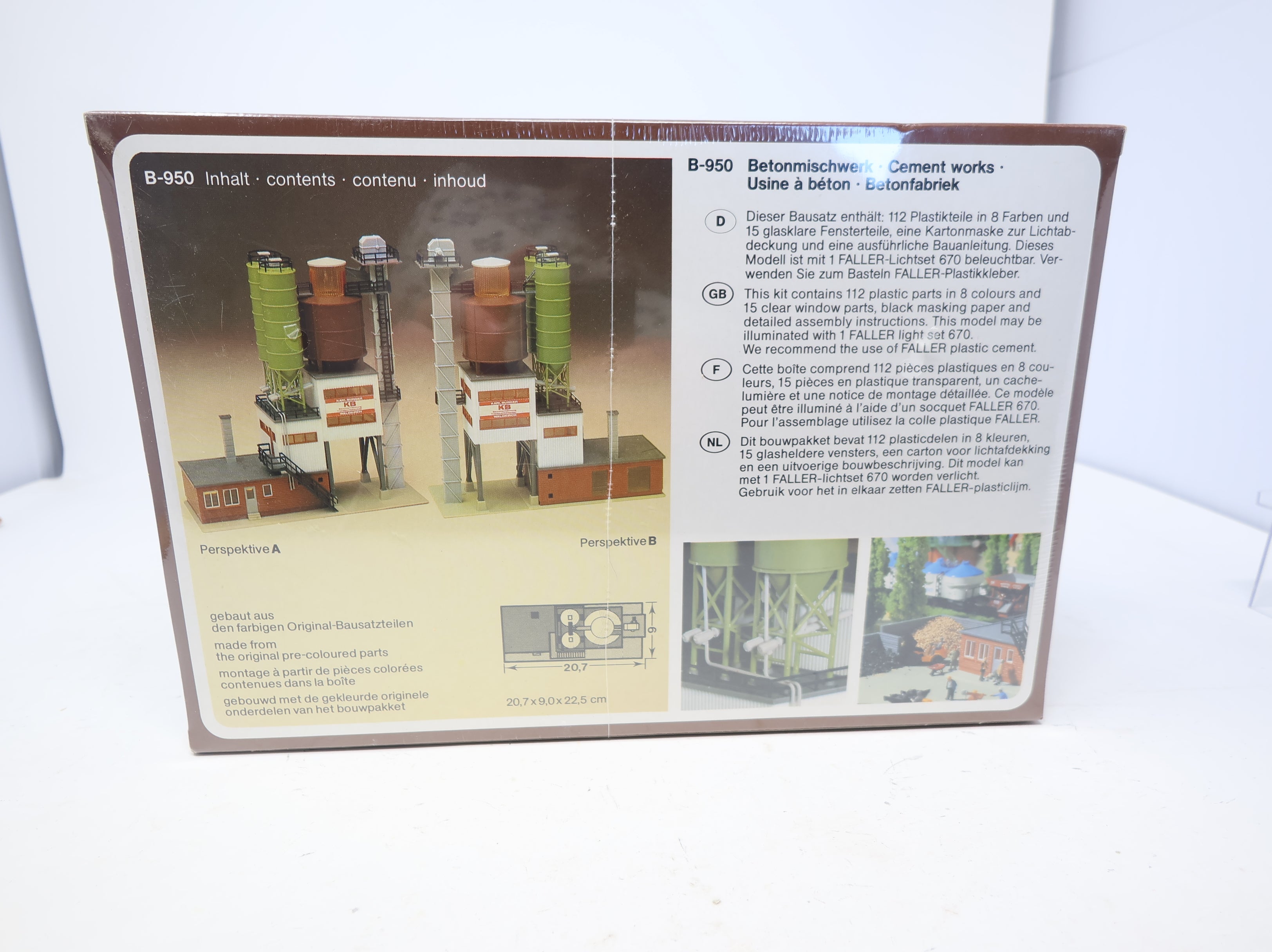 Faller B-950 HO Scale Cement Works Building Sealed KIT