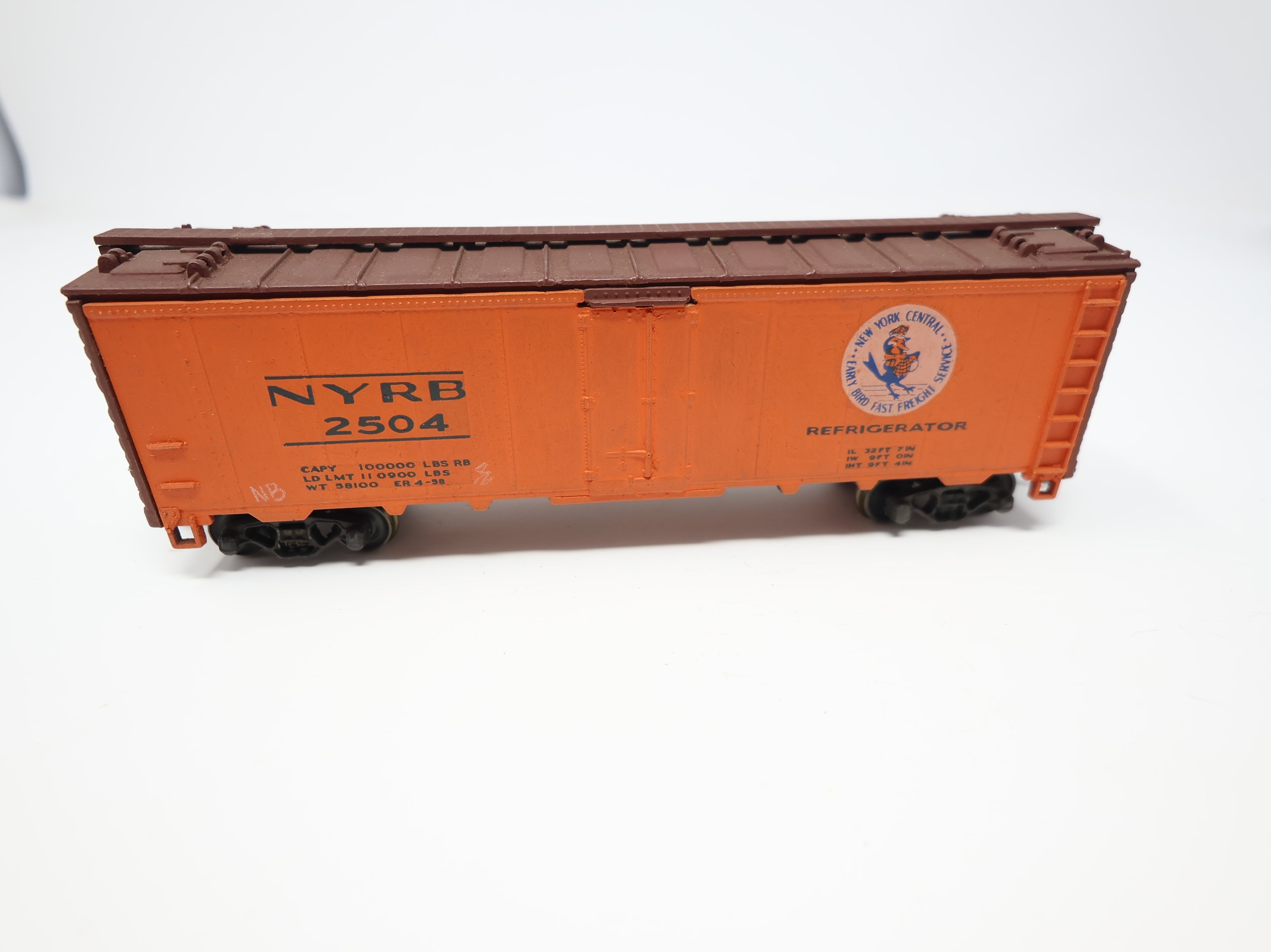 USED Athearn HO Scale 40' Reefer Box Car New York Central NYRB #2504 Decal