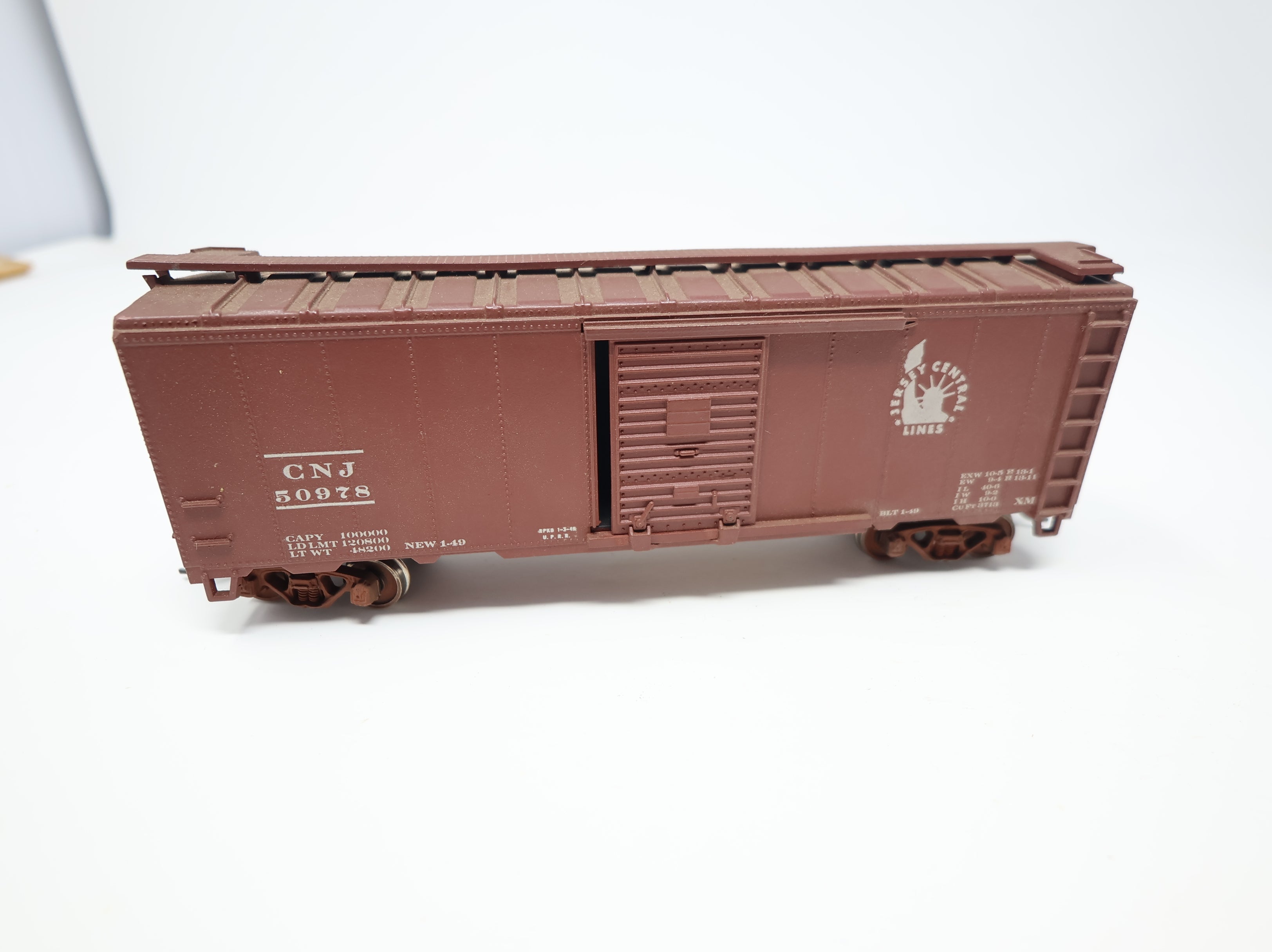 USED Athearn HO Scale 40' Steel Box Car Jersey Central CNJ #50978 Custom