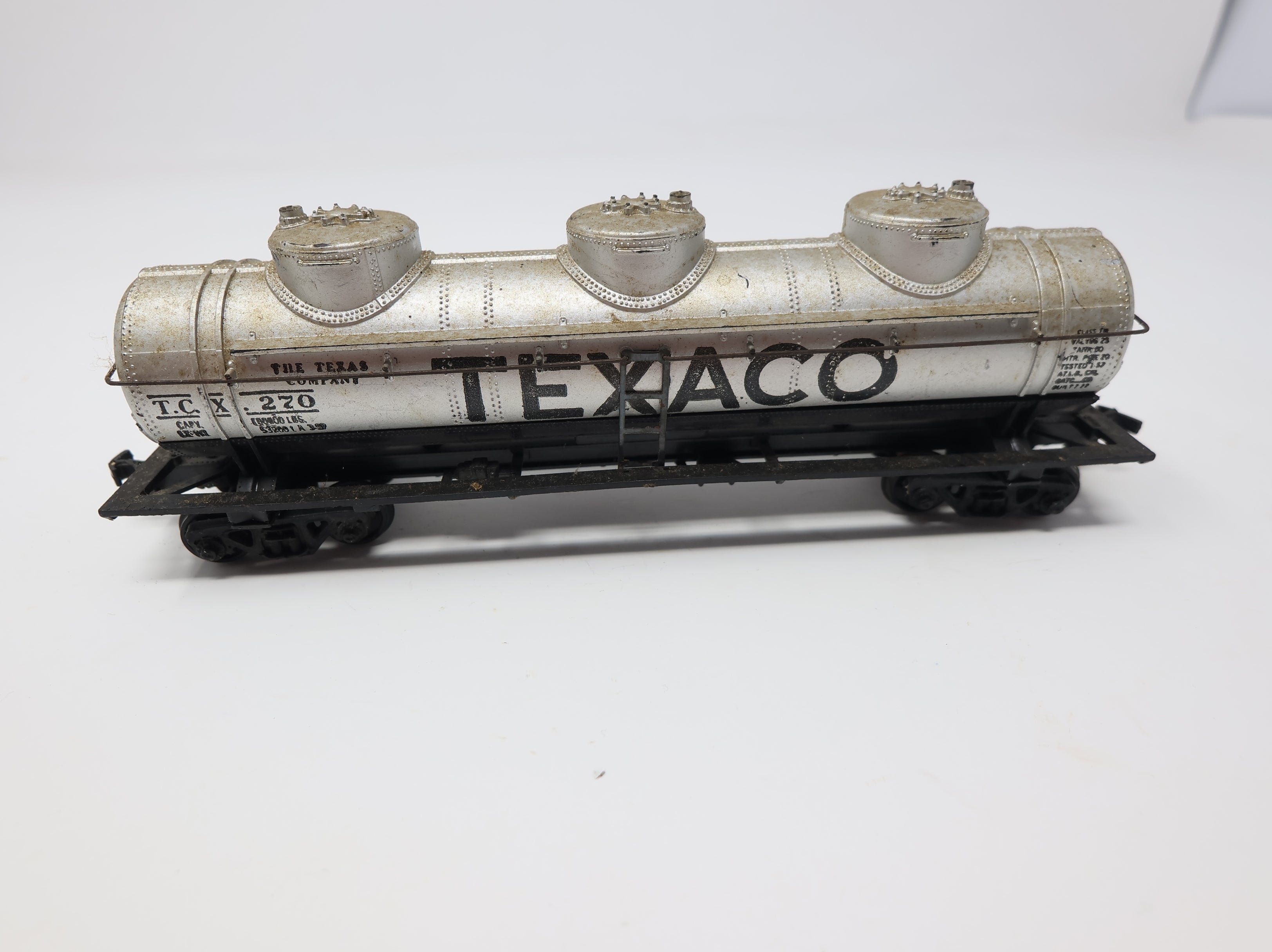 USED Athearn HO Scale Triple Dome Tank Car Texaco TCX #270 Rough