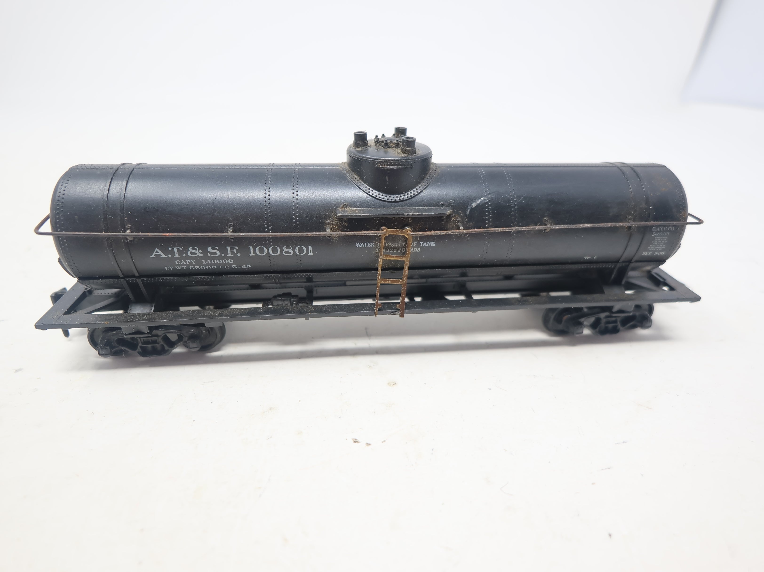 USED Athearn HO Scale Single Dome Tank Car Santa Fe ATSF #100801