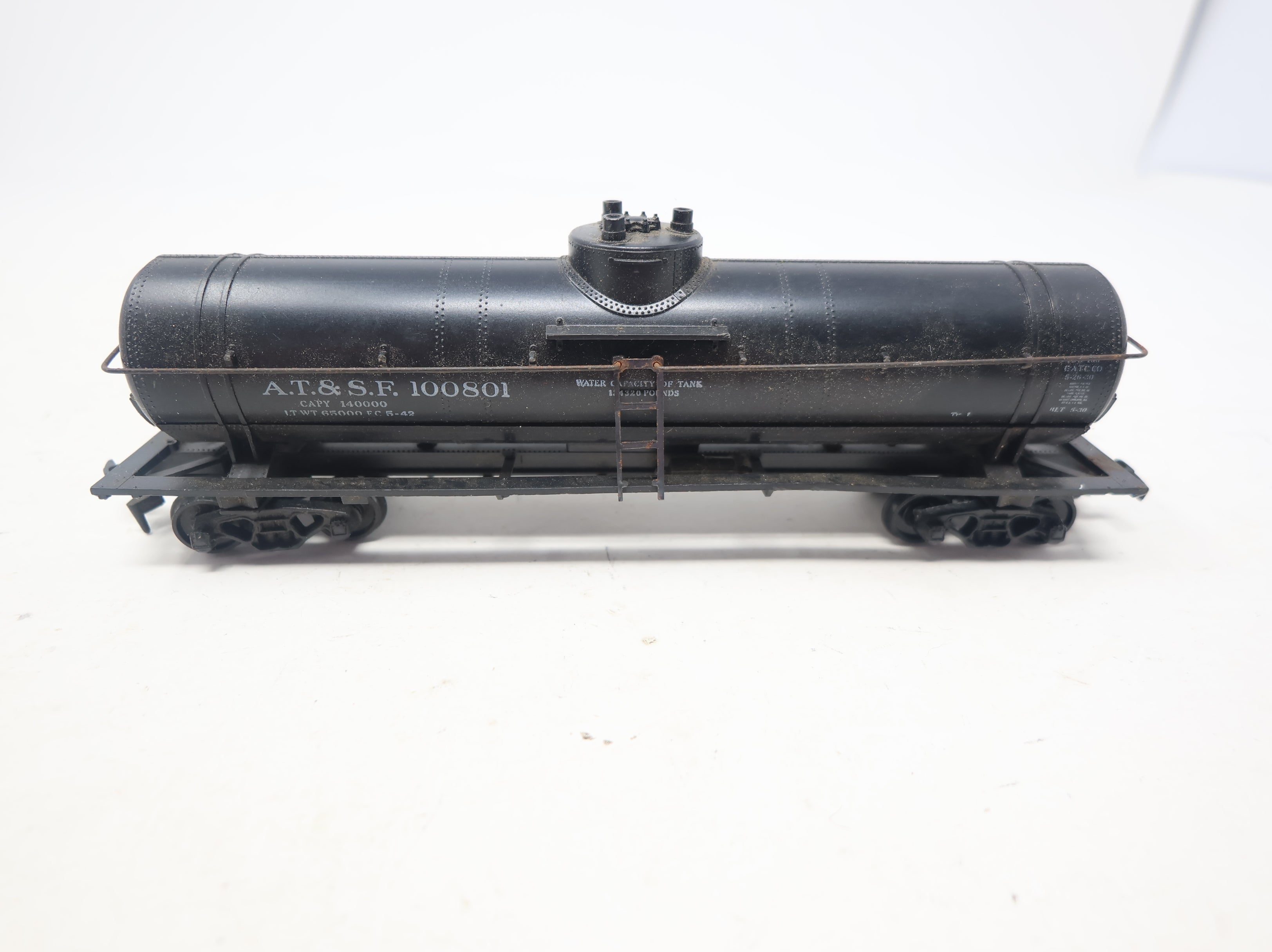 USED Athearn HO Scale Single Dome Tank Car Santa Fe ATSF #100801