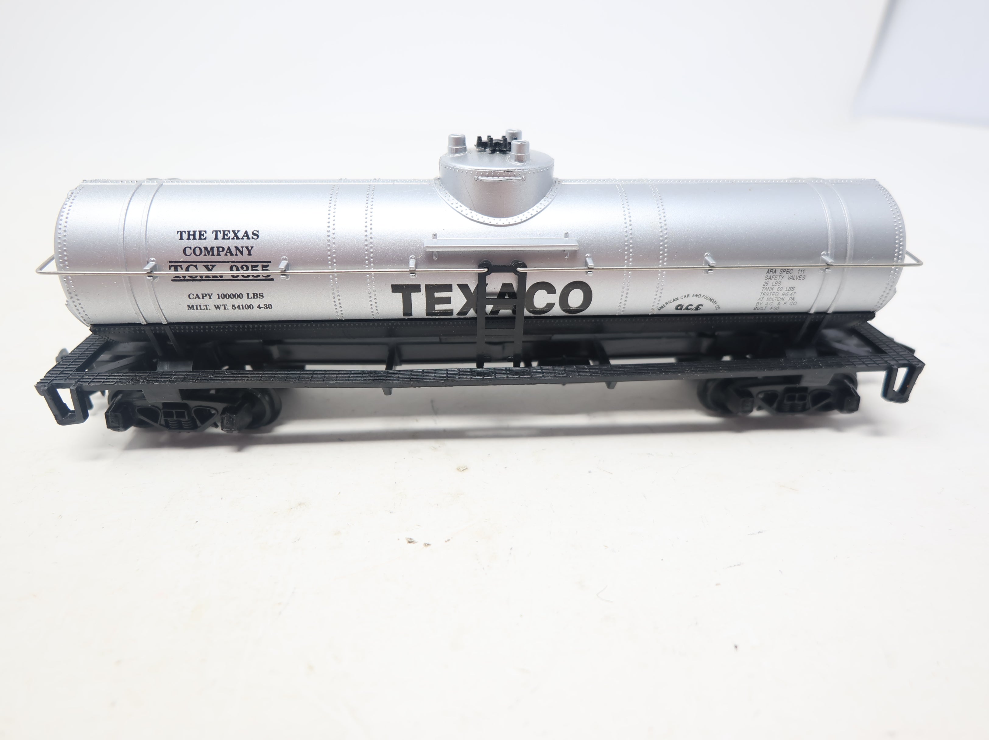 USED HO Scale Single Dome Tank Car Texaco TCX #9355