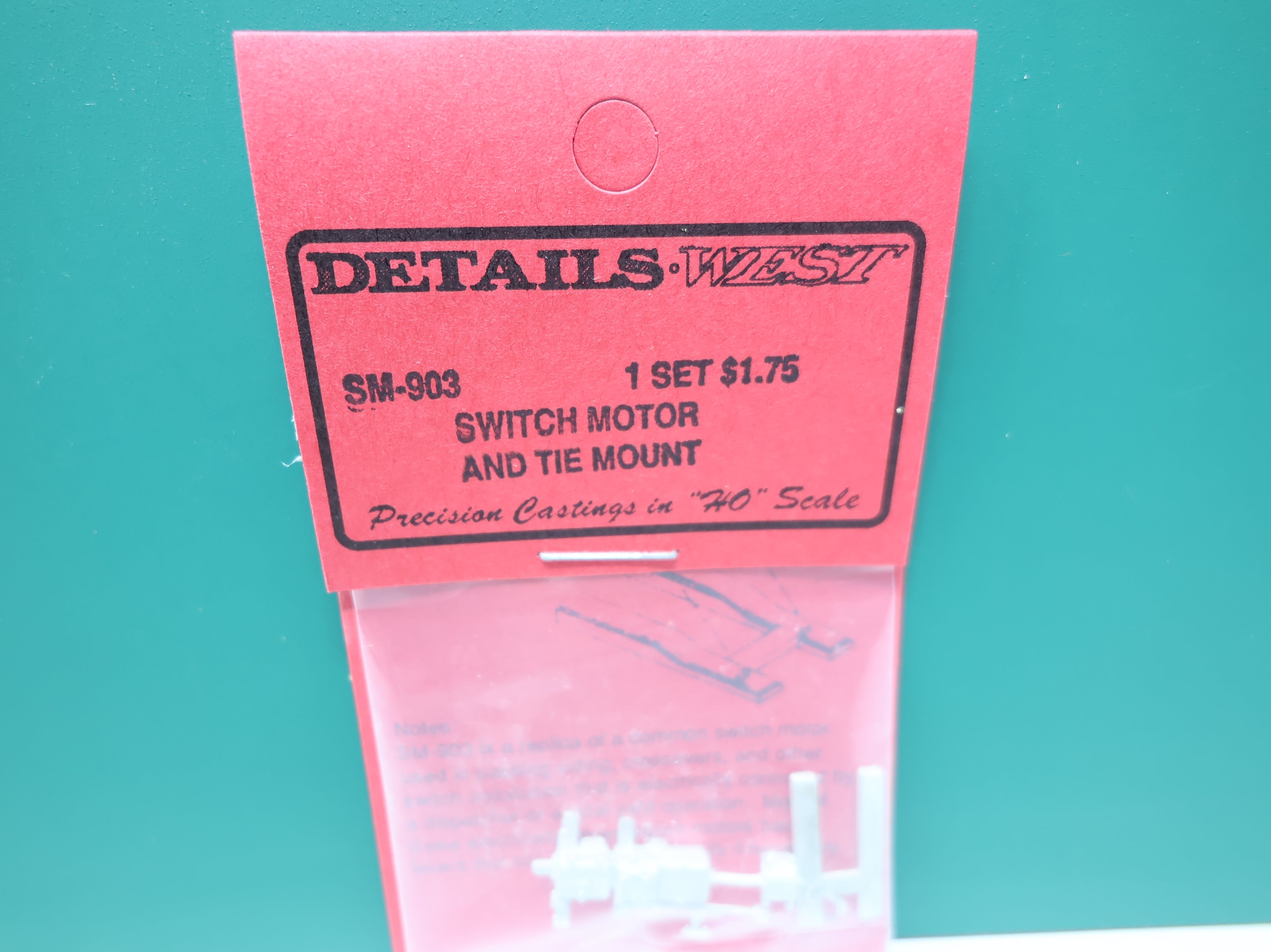 USED DETAILS WEST #SM-903 HO Scale Switch Motor & Tie Mount