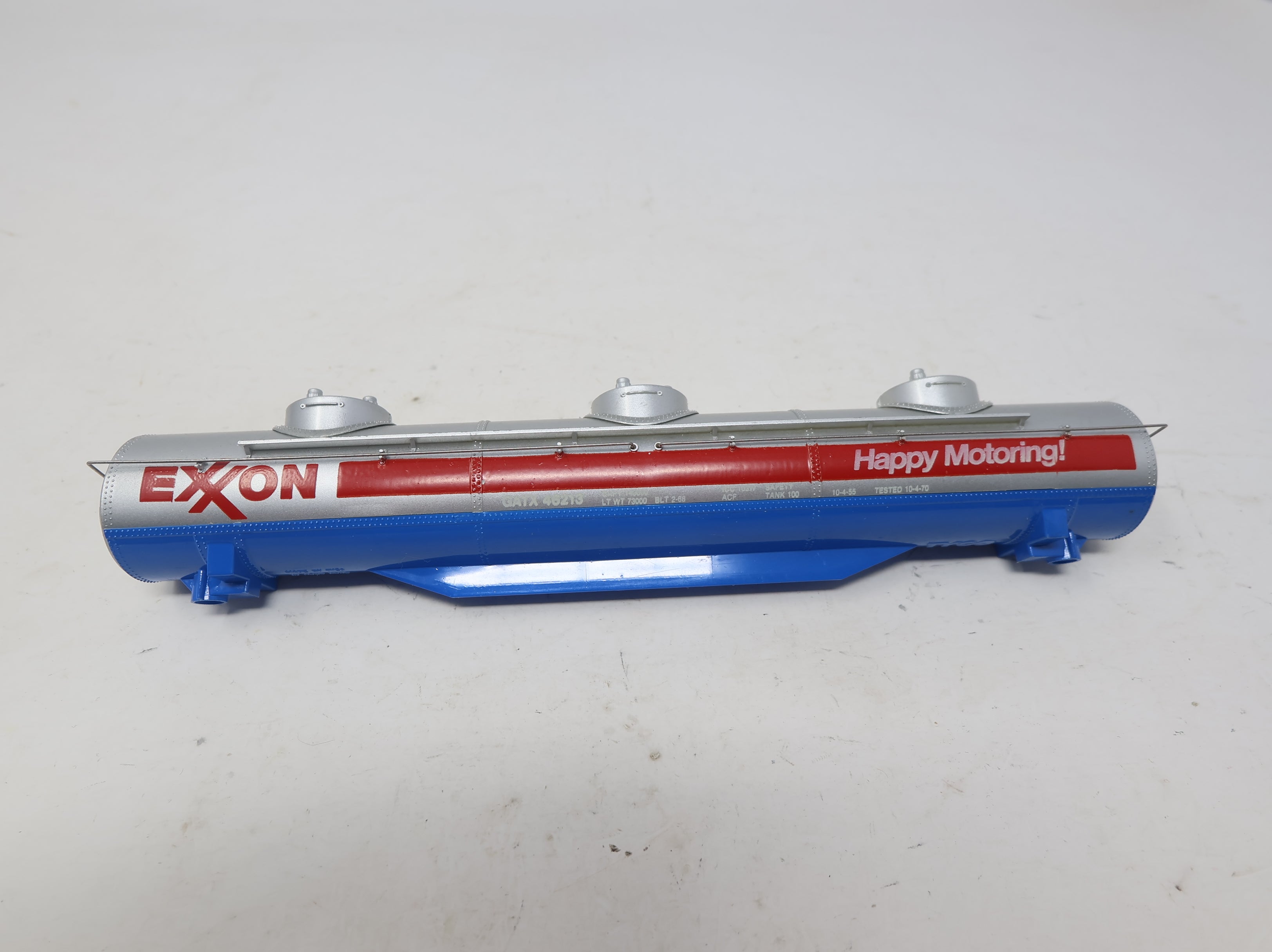 USED Tyco HO Scale Large Triple Dome Tank Car Exxon GATX #46213 No Trucks/Couplers