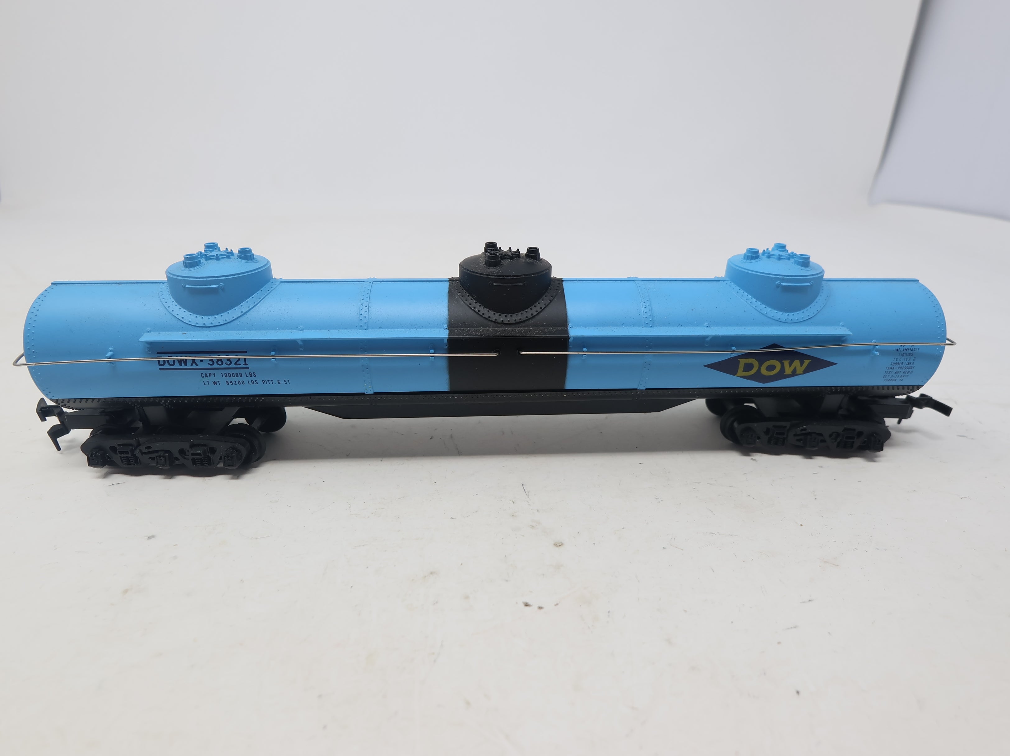 USED PEMCO HO Scale Large Triple Dome Tank Car DOW DOWX #38321