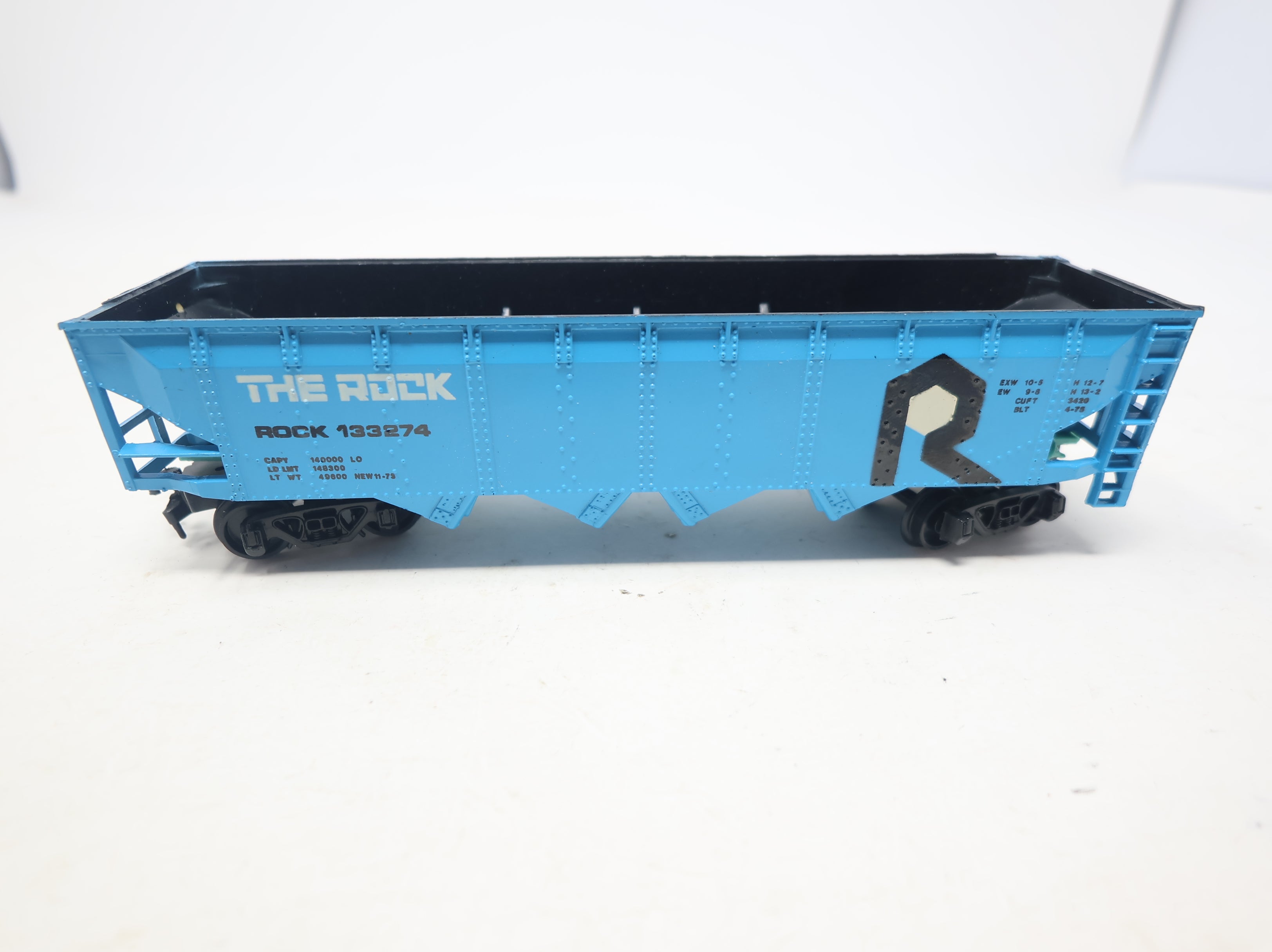 USED Bachmann HO Scale 4 Bay Hopper Rock Island ROCK #133274