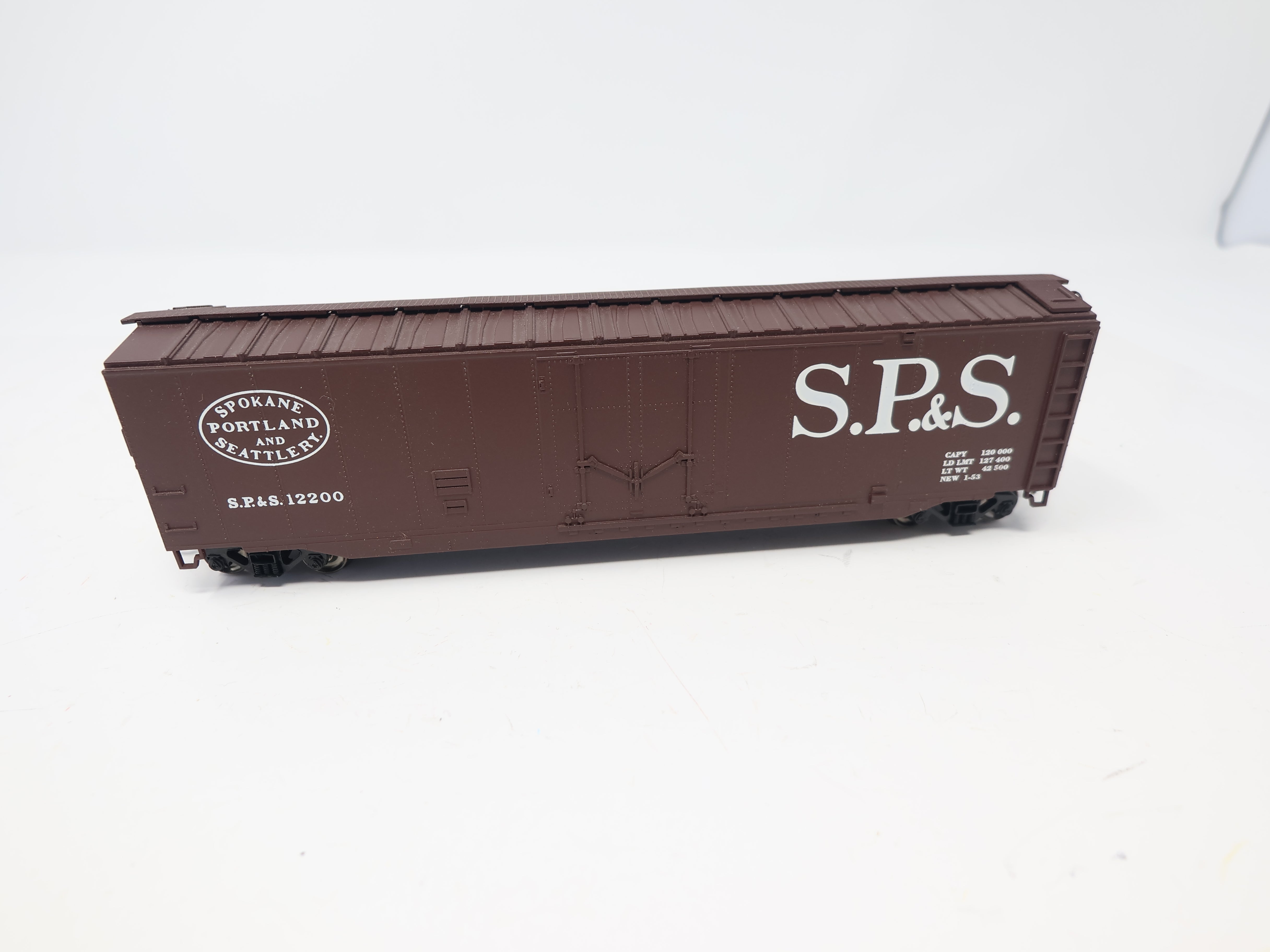 USED Bachmann HO Scale, 50' Box Car, Spokane, Portland and Seattle Railway SP&S #12200
