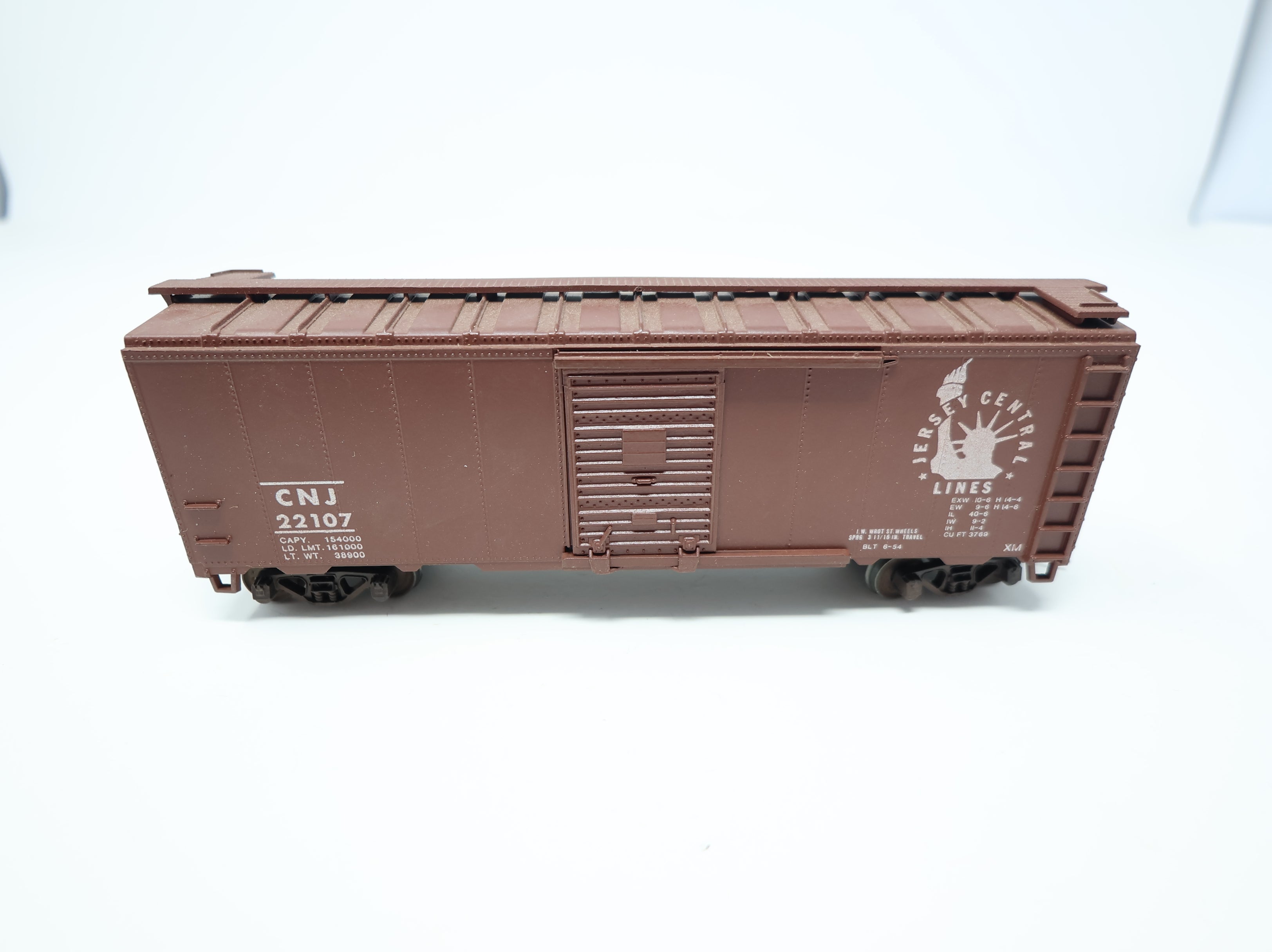 USED Athearn HO Scale 40' Box Car New Jersey Transit CNJ #22107 Light Weathering