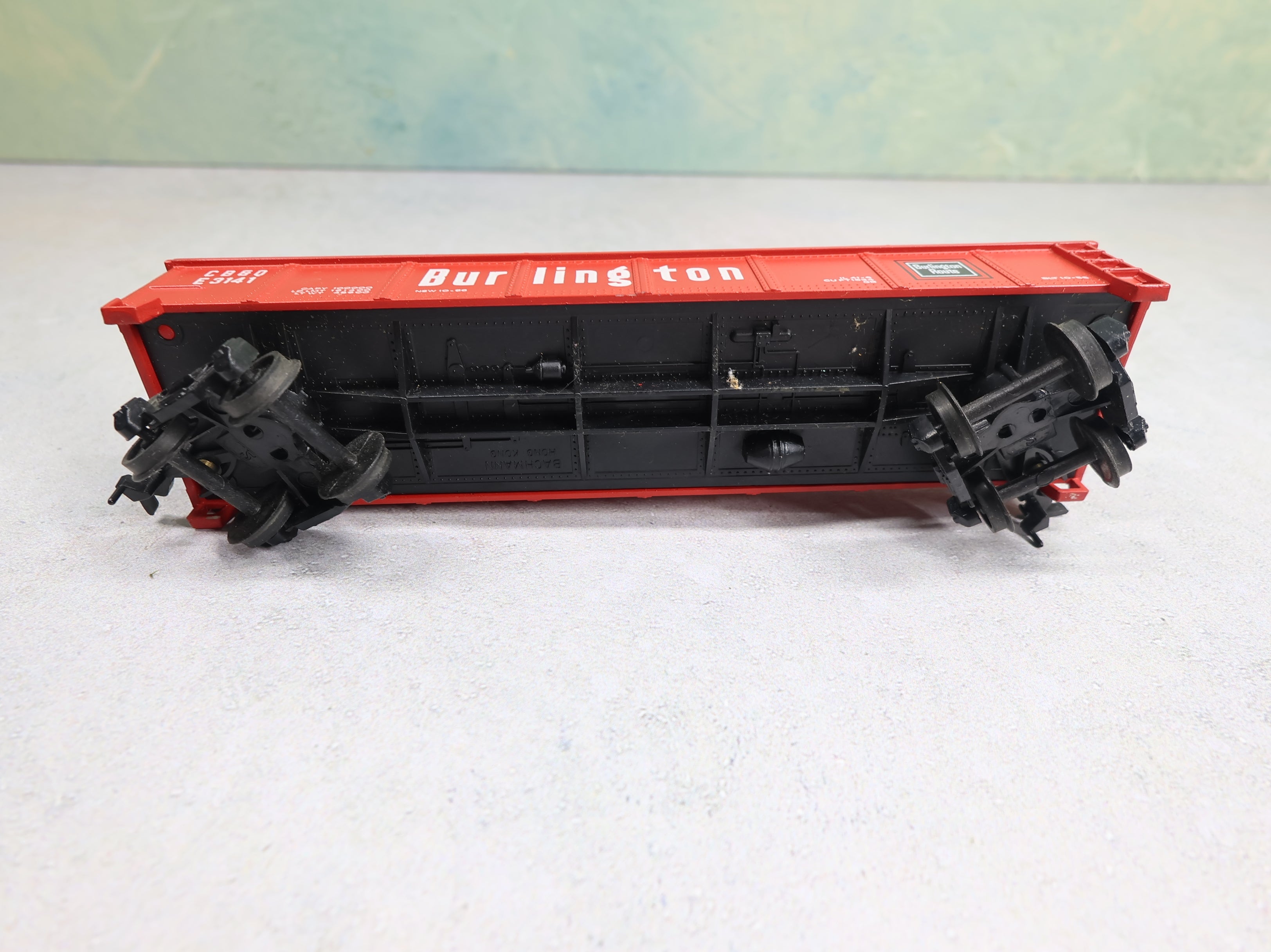 USED Bachmann HO Scale 40' Flat Car Burlington CB&Q #E3141