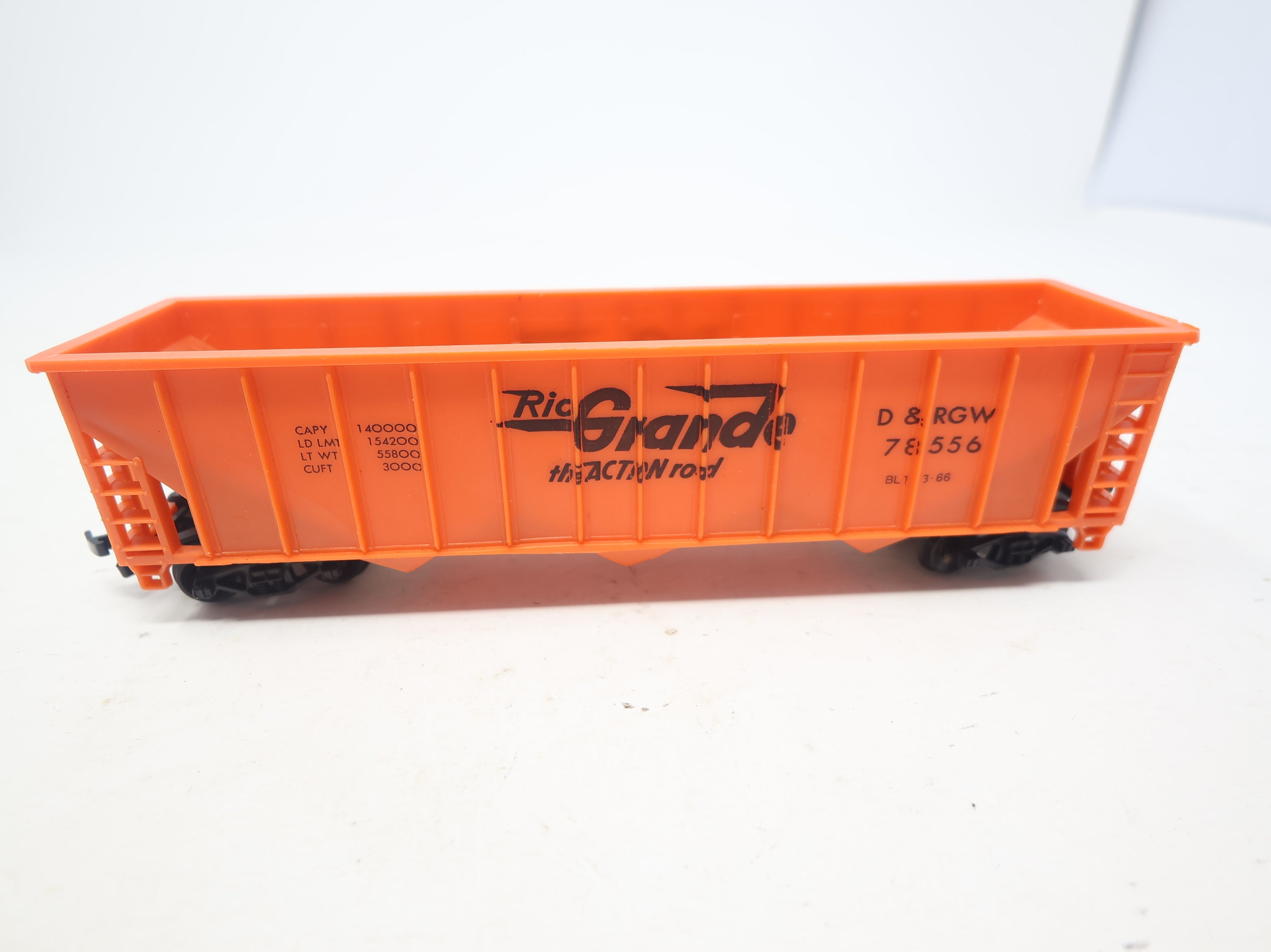 USED HO Scale 100 Ton Hopper Rio Grande D&RGW #78556