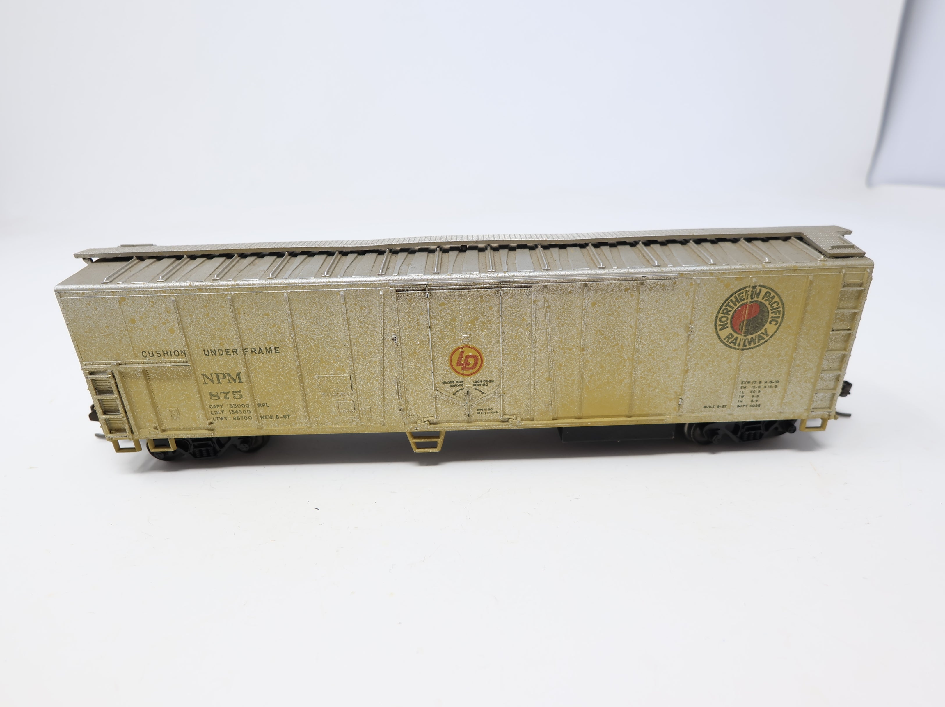 USED HO Scale 50' Box Car Northern Pacific NP #875 Weathered