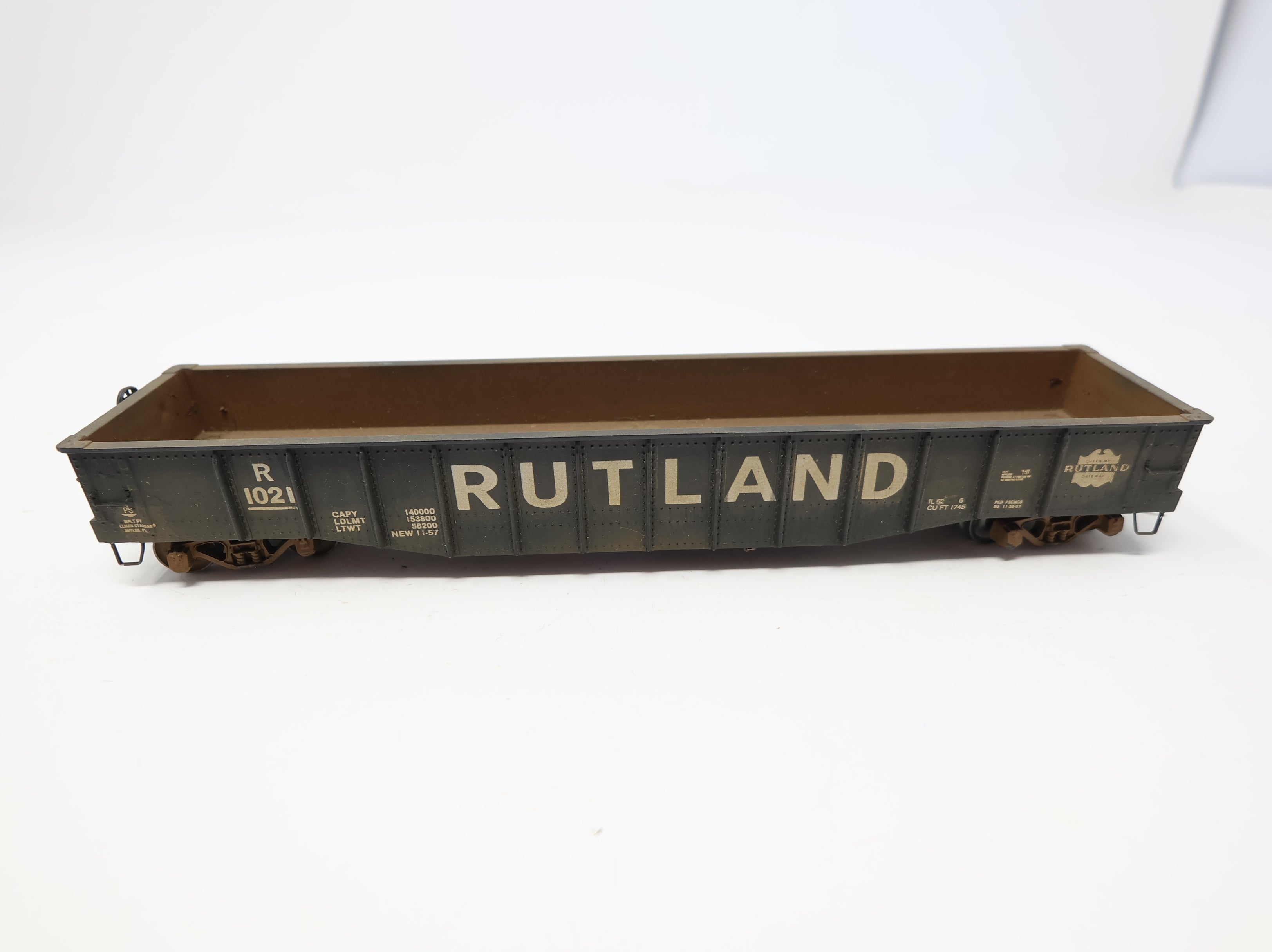 USED HO Scale 50' Gondola Rutland #1021 Weathered