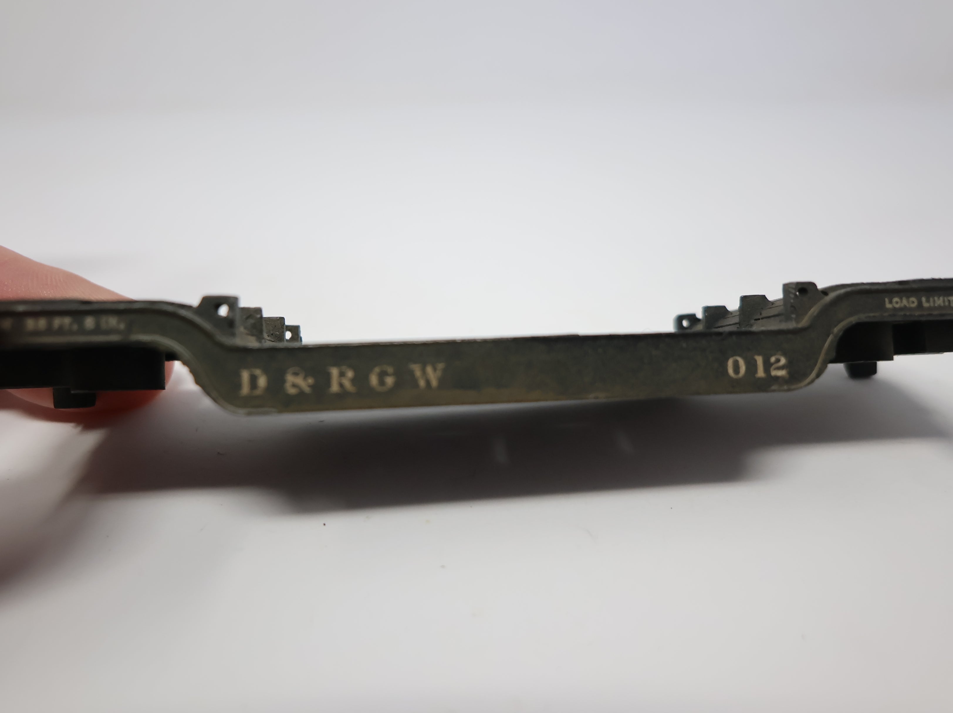 USED Gilbert HO Scale Center Depressed Flat Car Rio Grande D&RGW #012 Metal Only