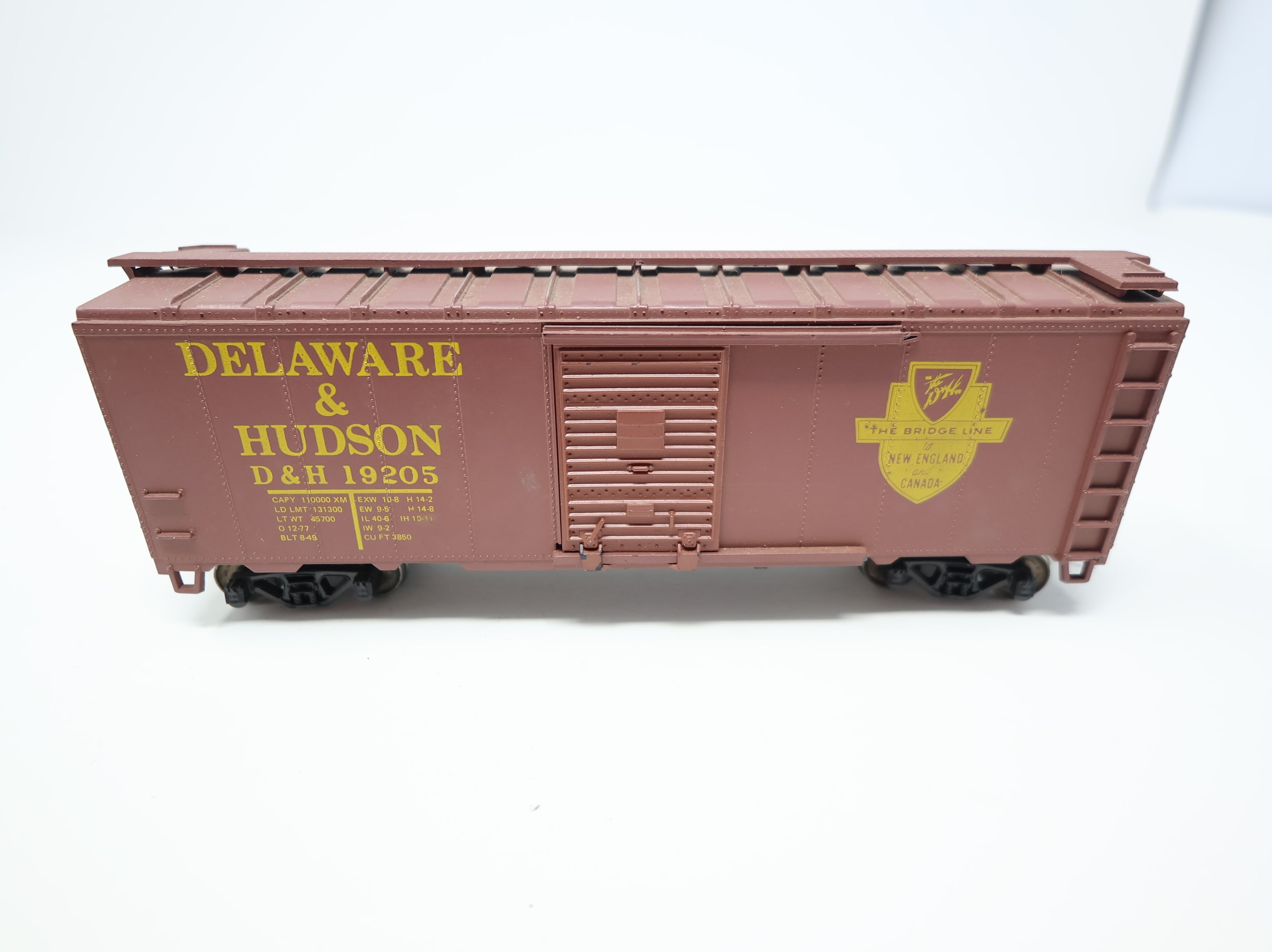 USED Athearn HO Scale 40' Box Car Delaware and Hudson D&H #19205