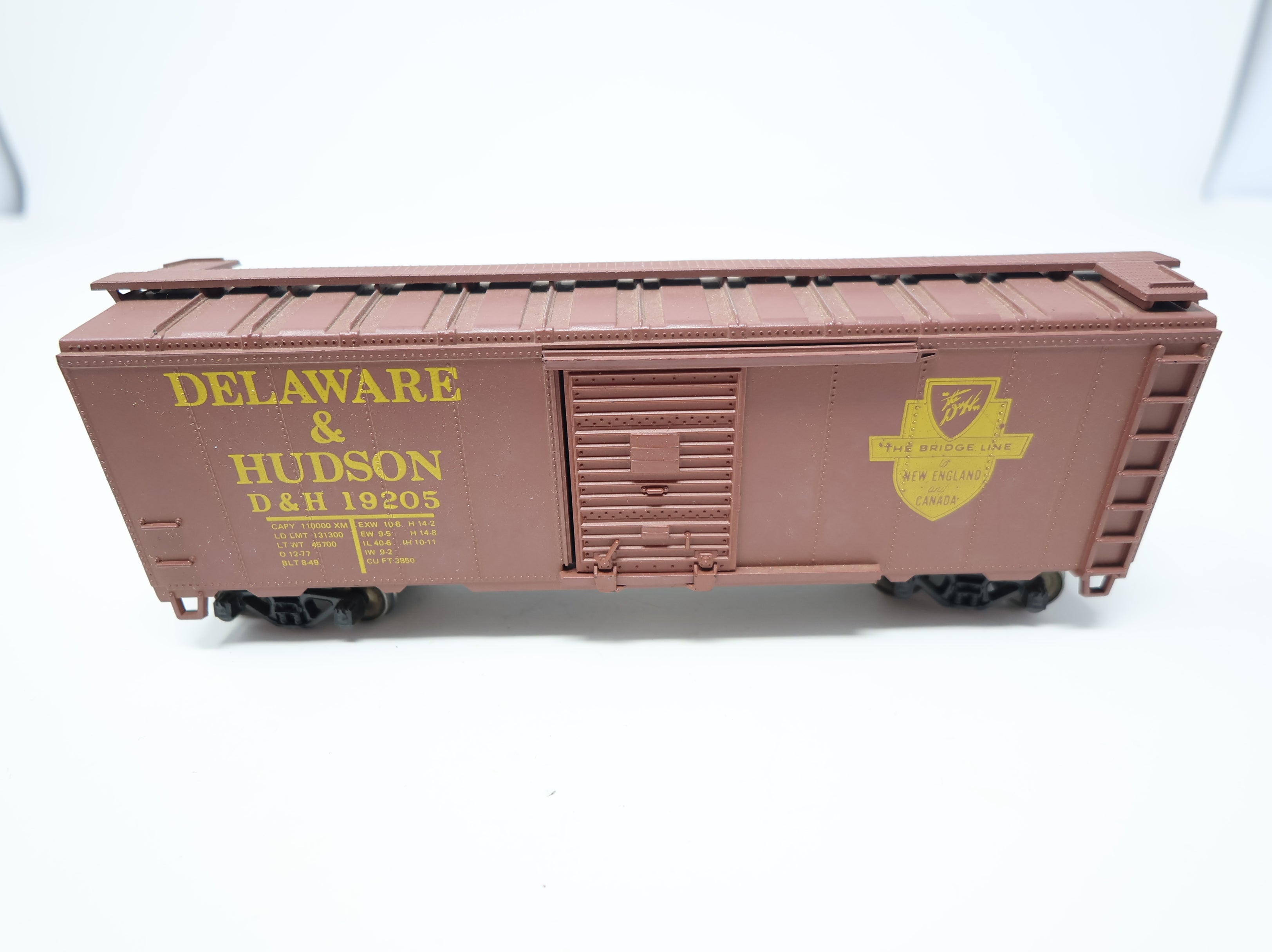 USED Athearn HO Scale 40' Box Car Delaware and Hudson D&H #19205