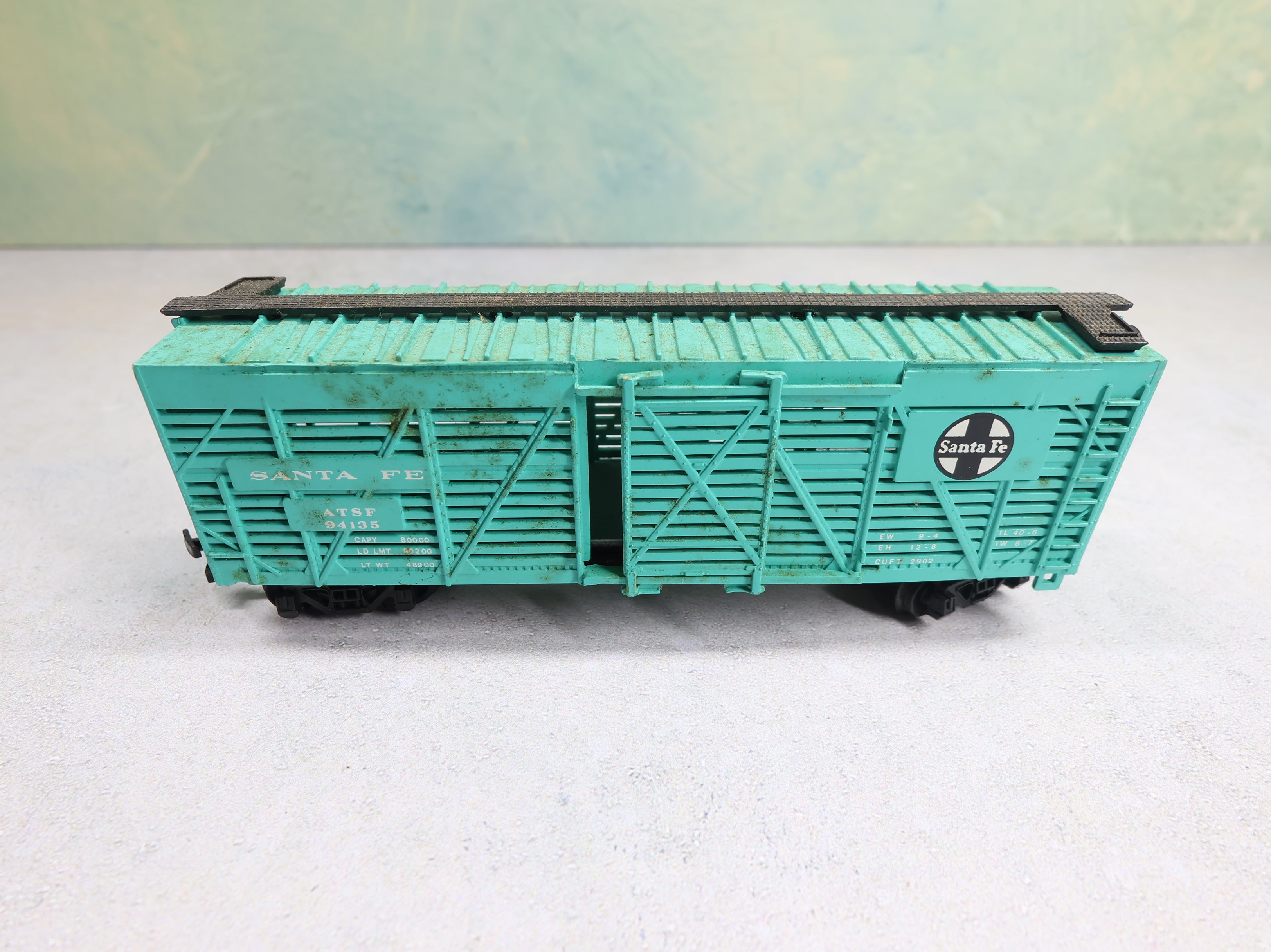 USED Bachmann HO Scale 40' Cattle Stock Car Santa Fe ATSF #94135