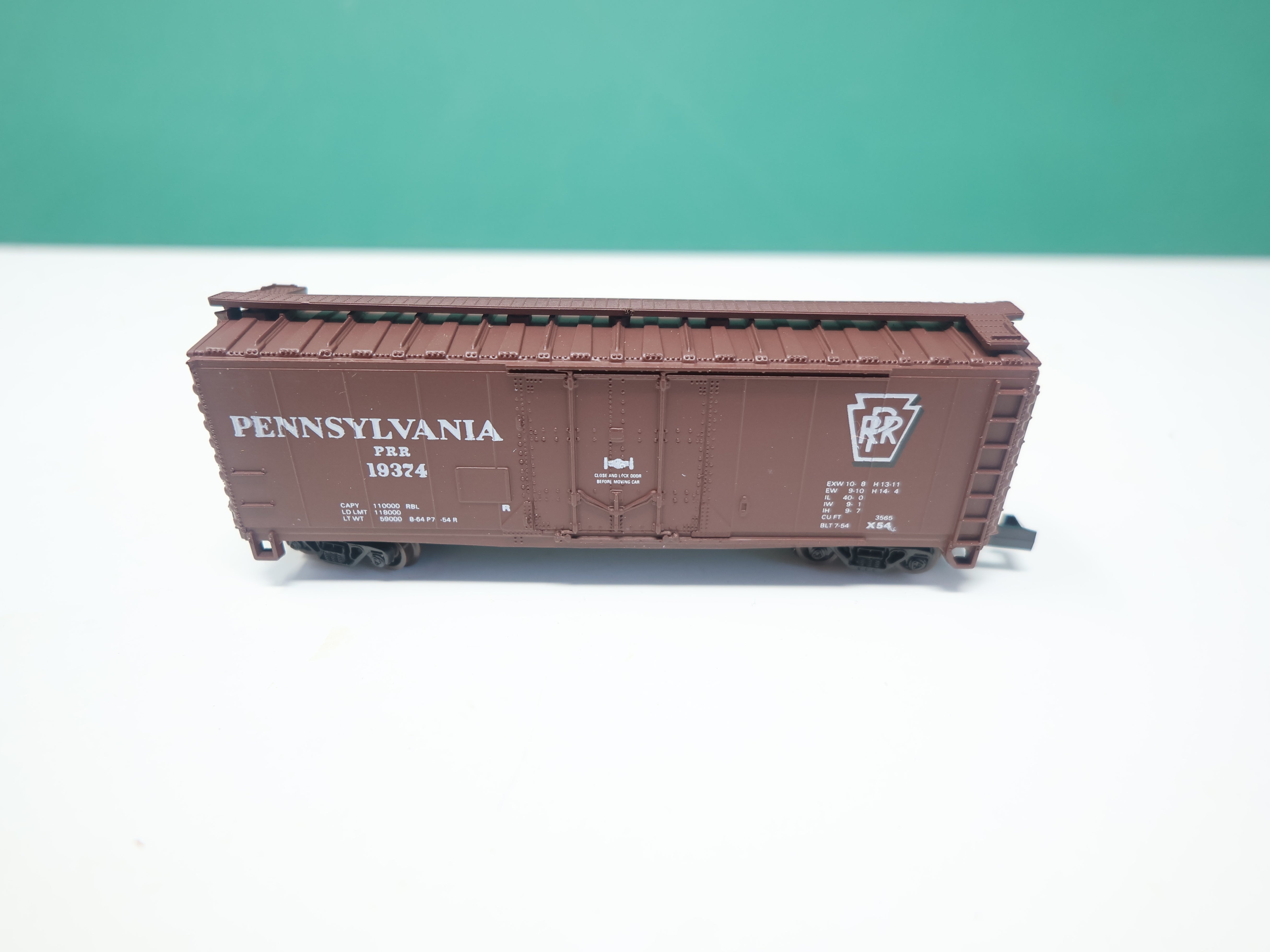 USED Atlas 3321 N Scale, 40' Box Car, Pennsylvania PRR #19374