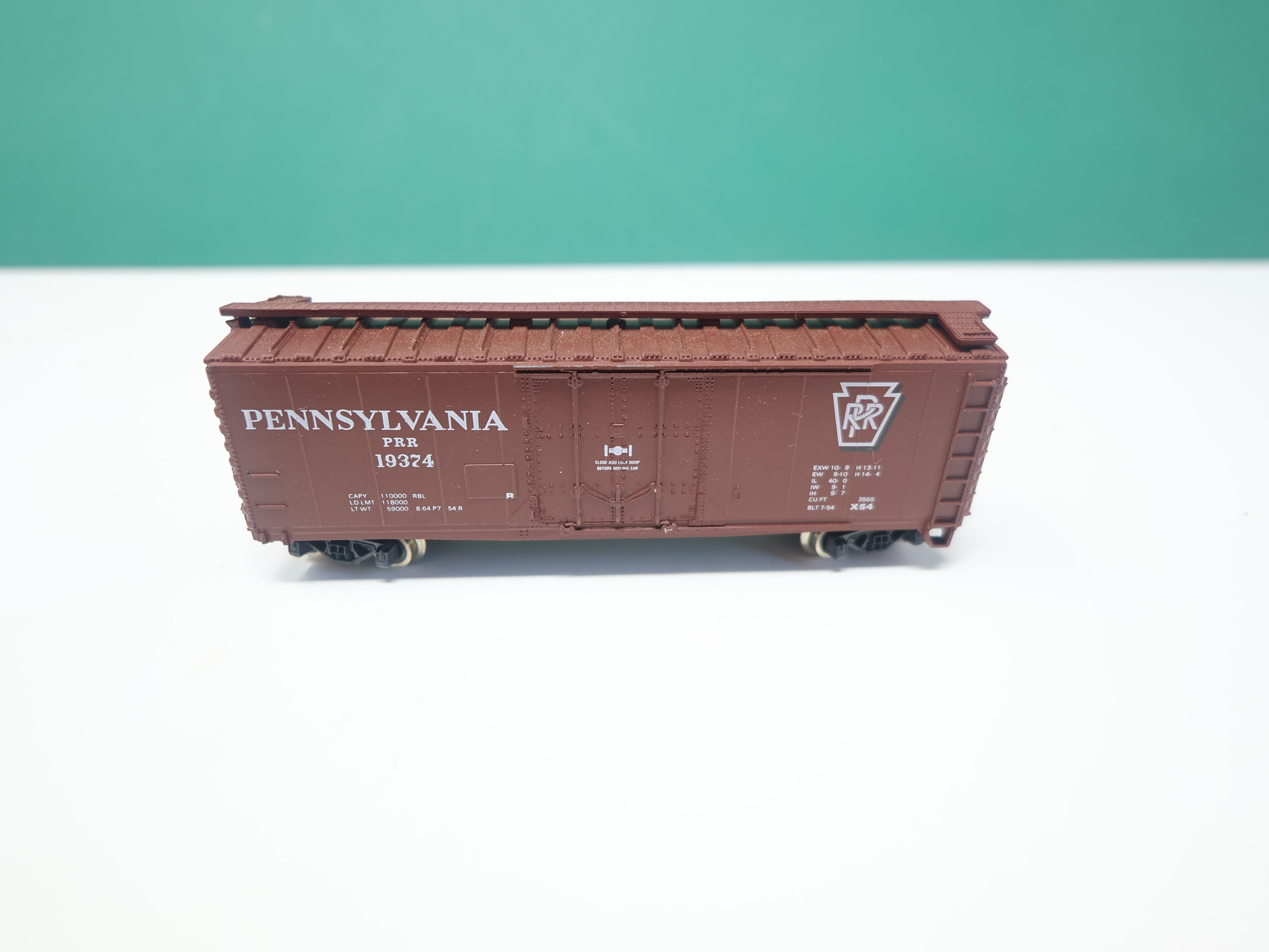 USED Atlas 3321 N Scale, 40' Box Car, Pennsylvania PRR #19374