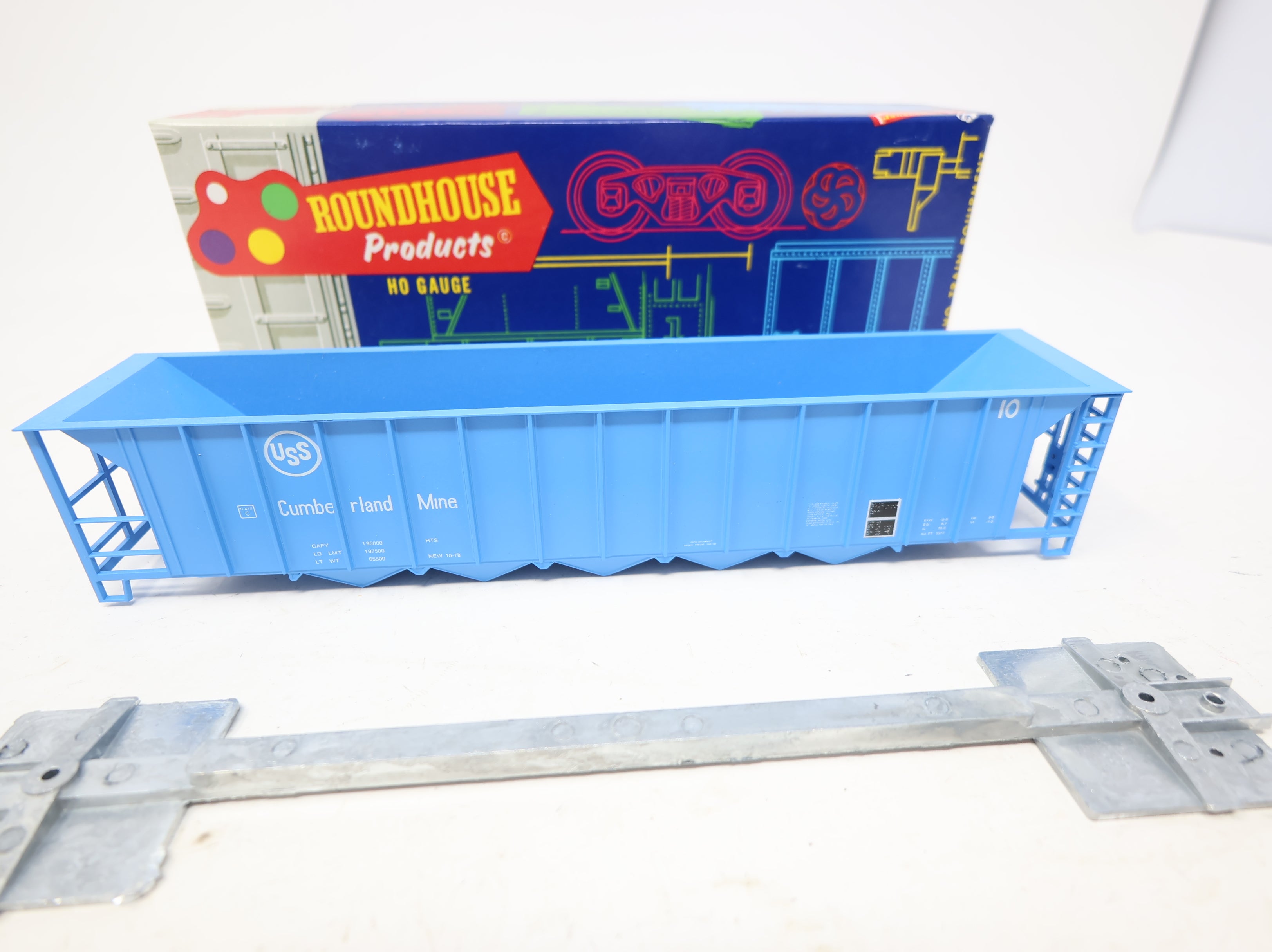 USED Roundhouse 1723 HO Scale 5 Bay Rapid Discharge Hopper United States Steel Cumberland Mine KIT