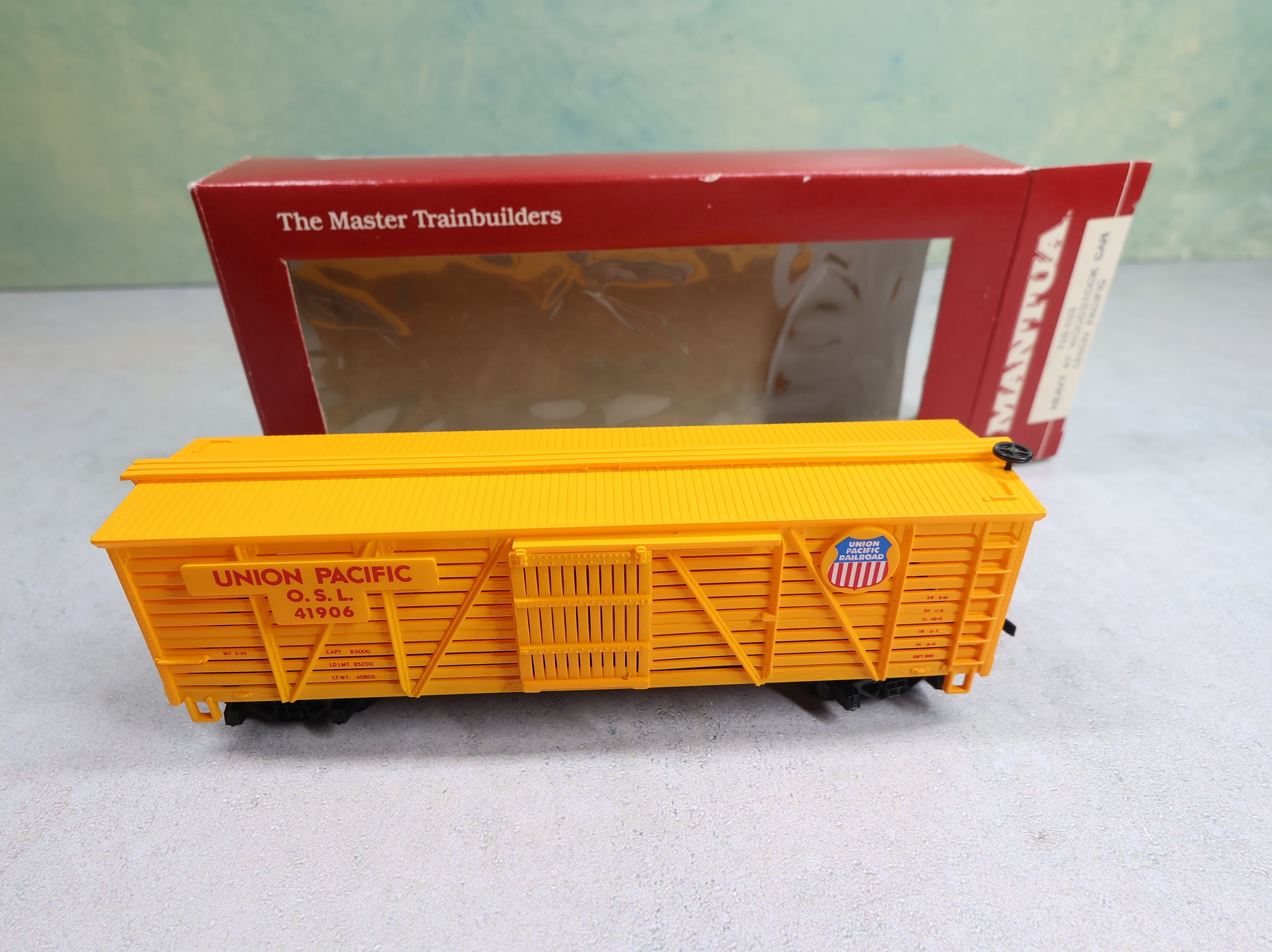 USED Mantua #735-003 HO Scale Heavy 41' Woodstock Car Union Pacific OSL #41906