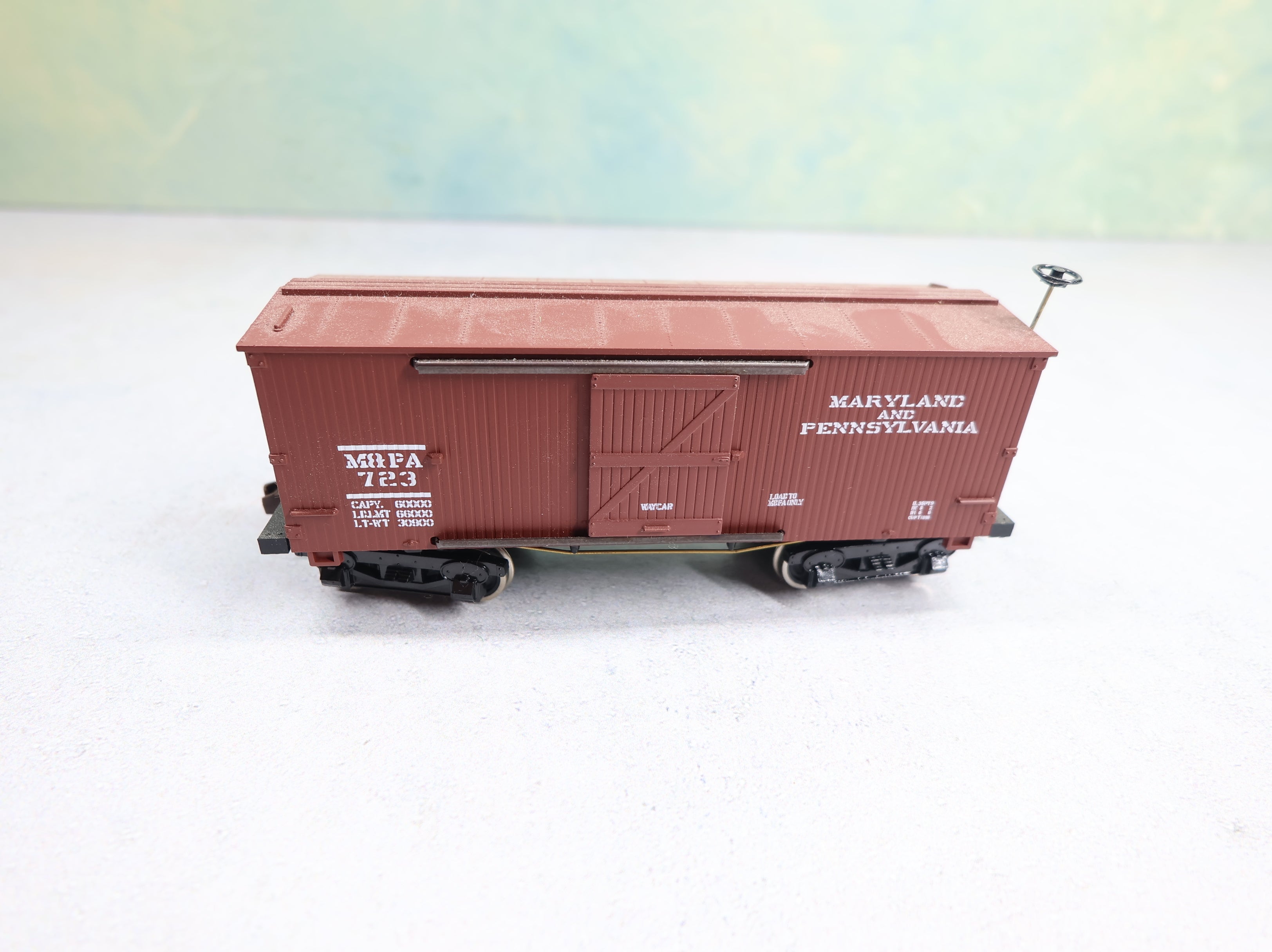 USED Mantua 721303 HO Scale Wooden 1860 Box Car Maryland and Pennsylvania M&PA #723