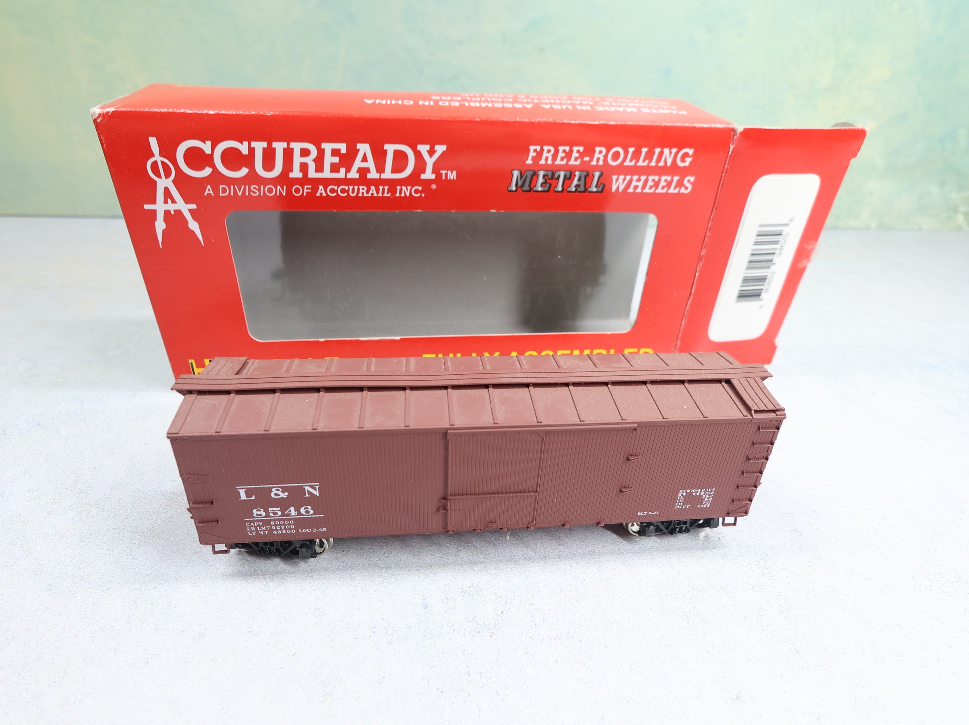 USED Accuready Accurail #94625 HO Scale Wood 40' USRA Box Car Louisville & Nashville L&N #8546