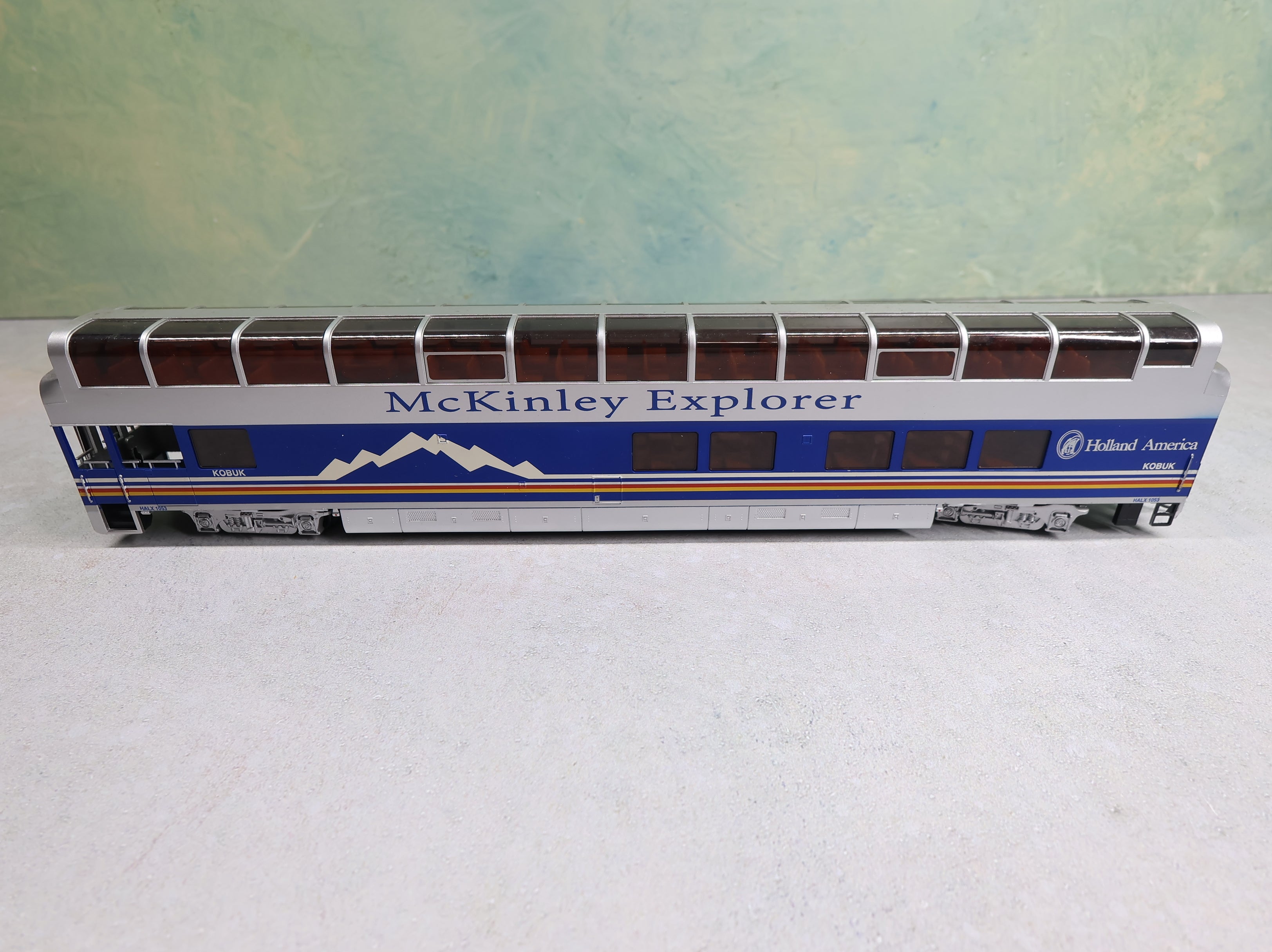 USED Bachmann HO Scale Full Dome Passenger Car Holland America HALX #1053 McKinley Explorer