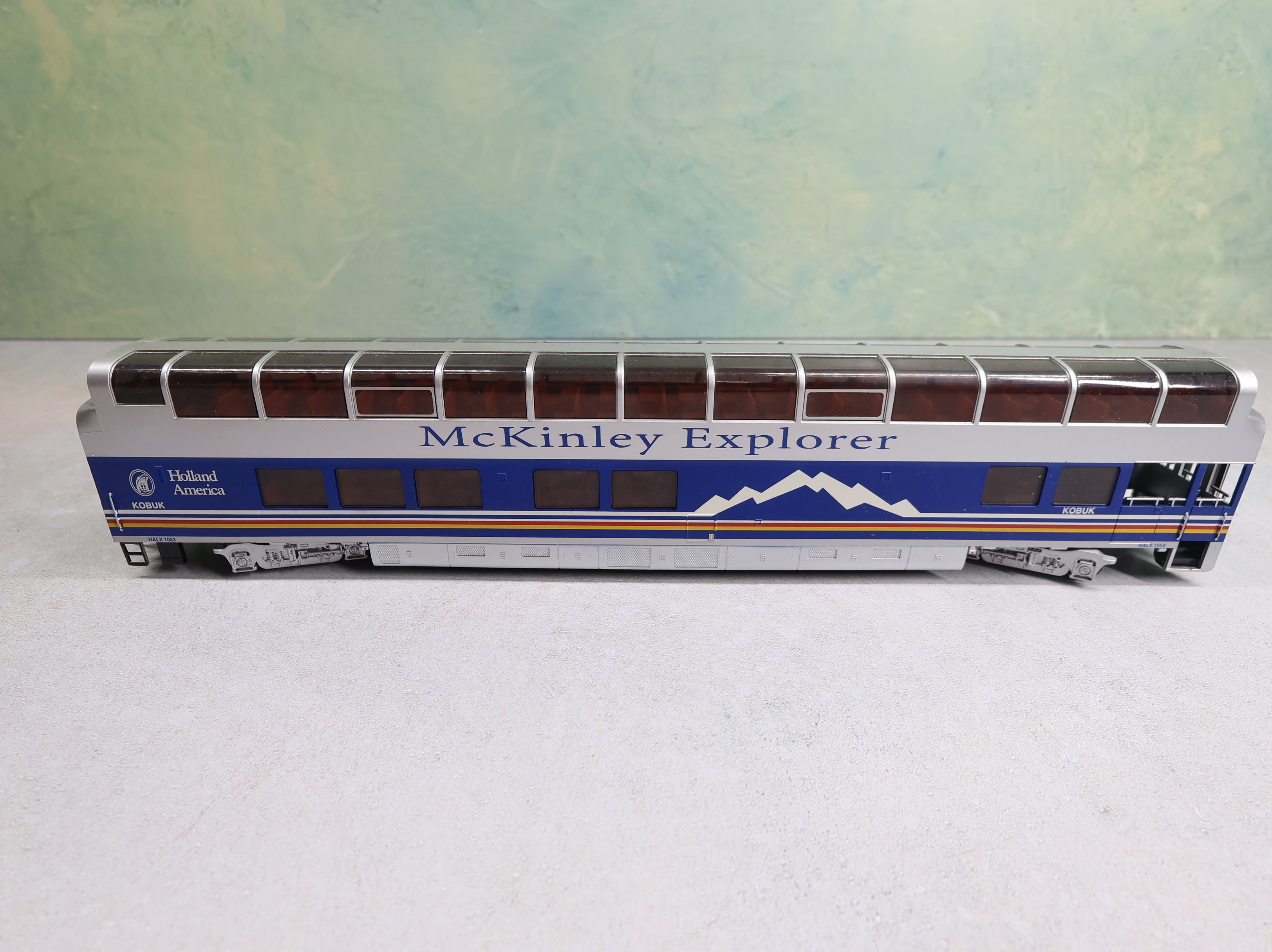 USED Bachmann HO Scale Full Dome Passenger Car Holland America HALX #1053 McKinley Explorer