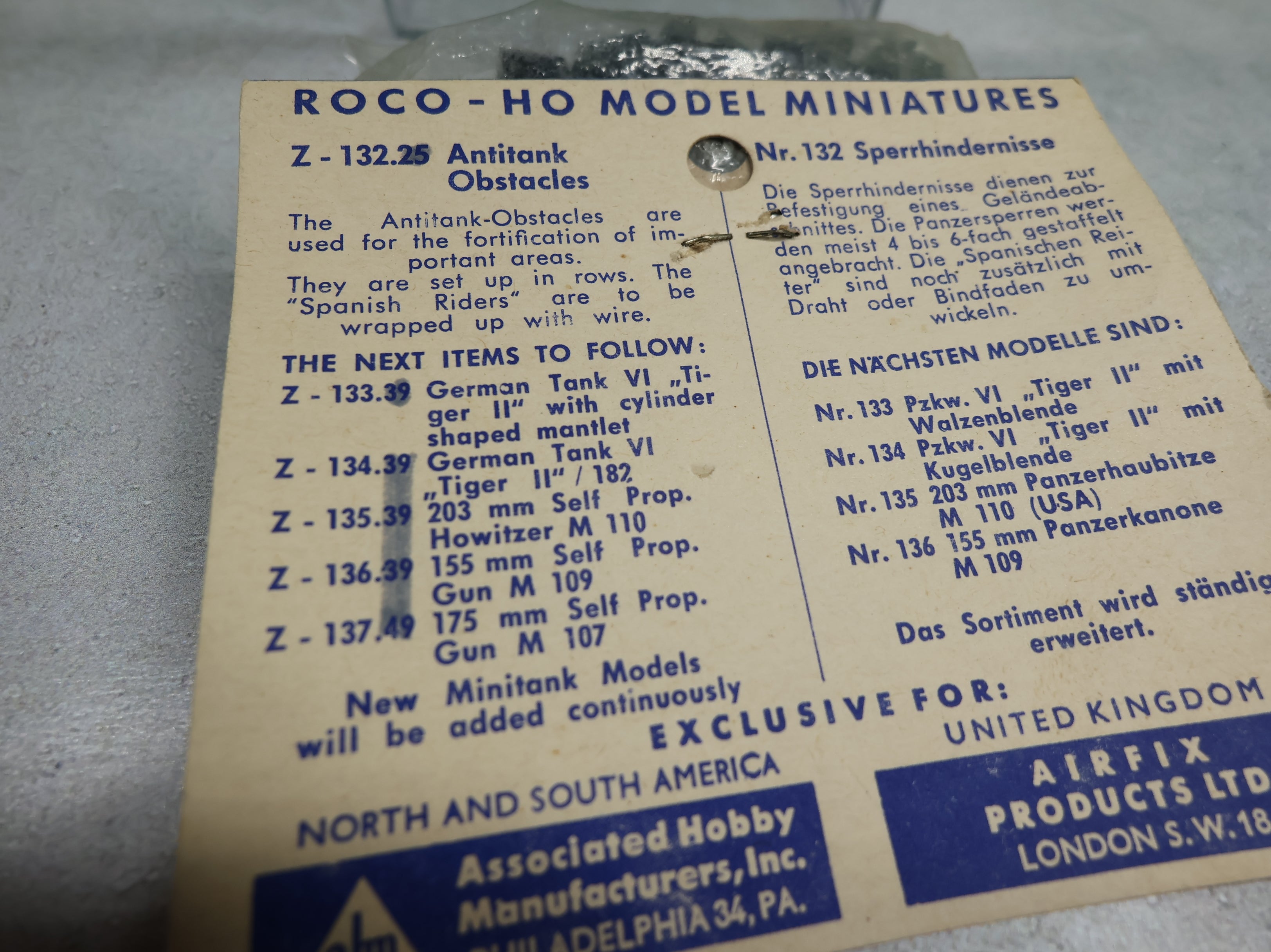 Roco Z132 HO Scale MiniTanks Antitank Obstacles Details