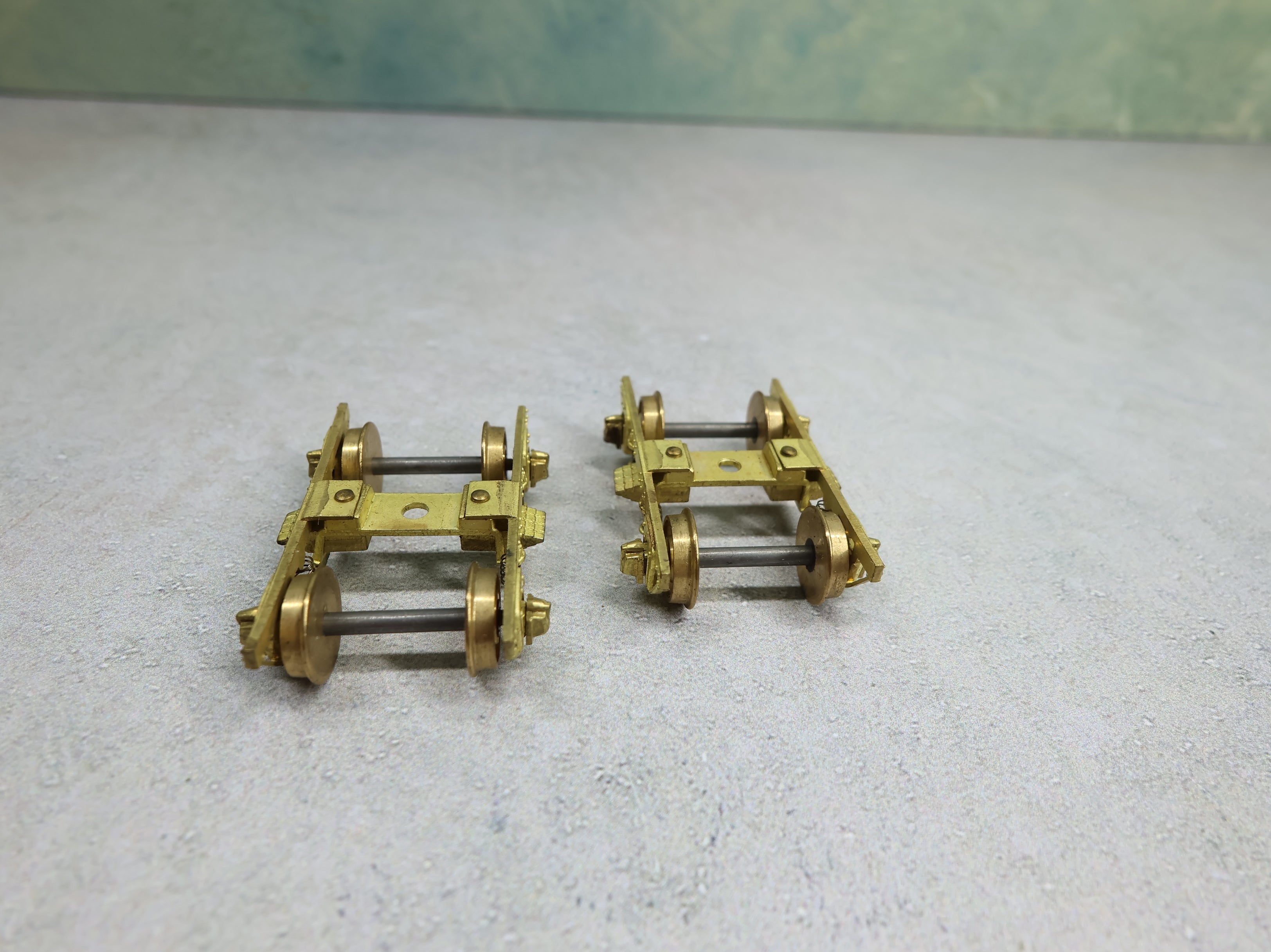 USED Cal Scale #A1-13 HO Scale Brass 4-Wheel Passenger Trucks