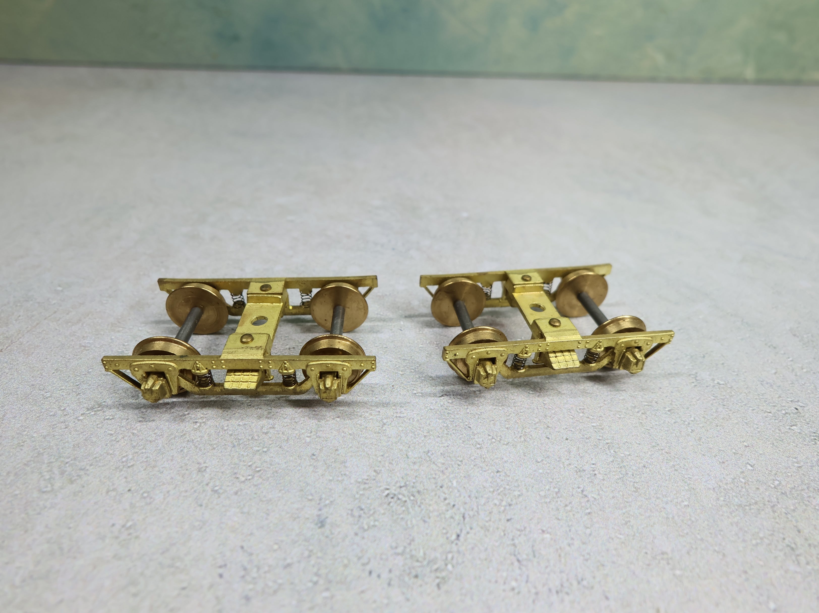 USED Cal Scale #A1-13 HO Scale Brass 4-Wheel Passenger Trucks