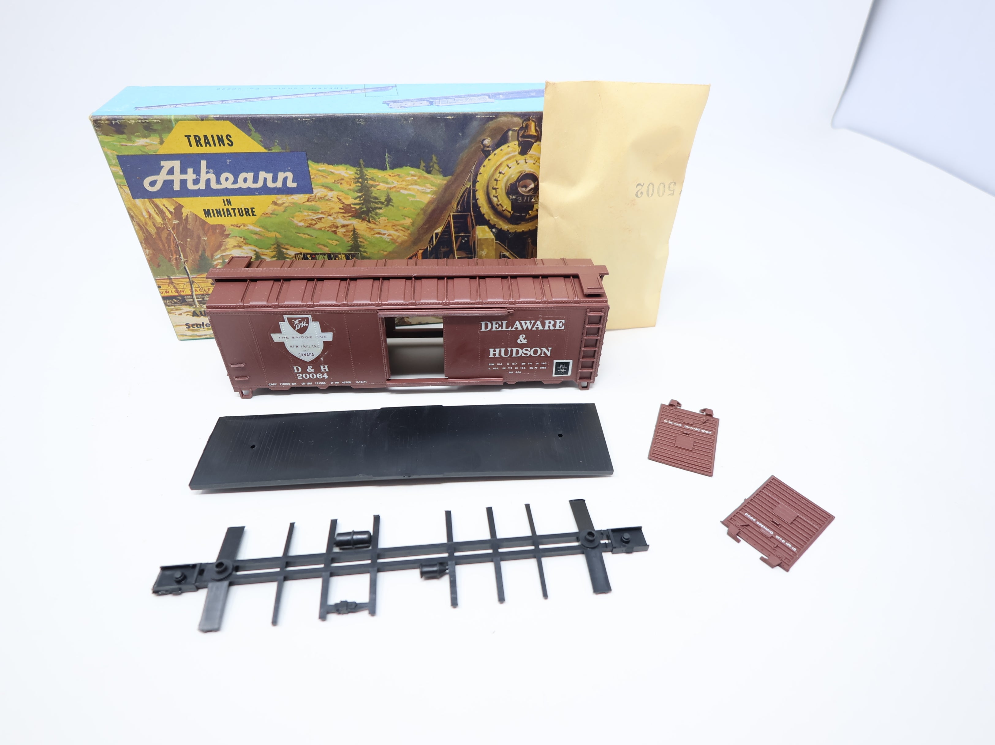 USED Athearn HO Scale 40' Steel Box Car Delaware and Hudson D&H #20064 Decal KIT