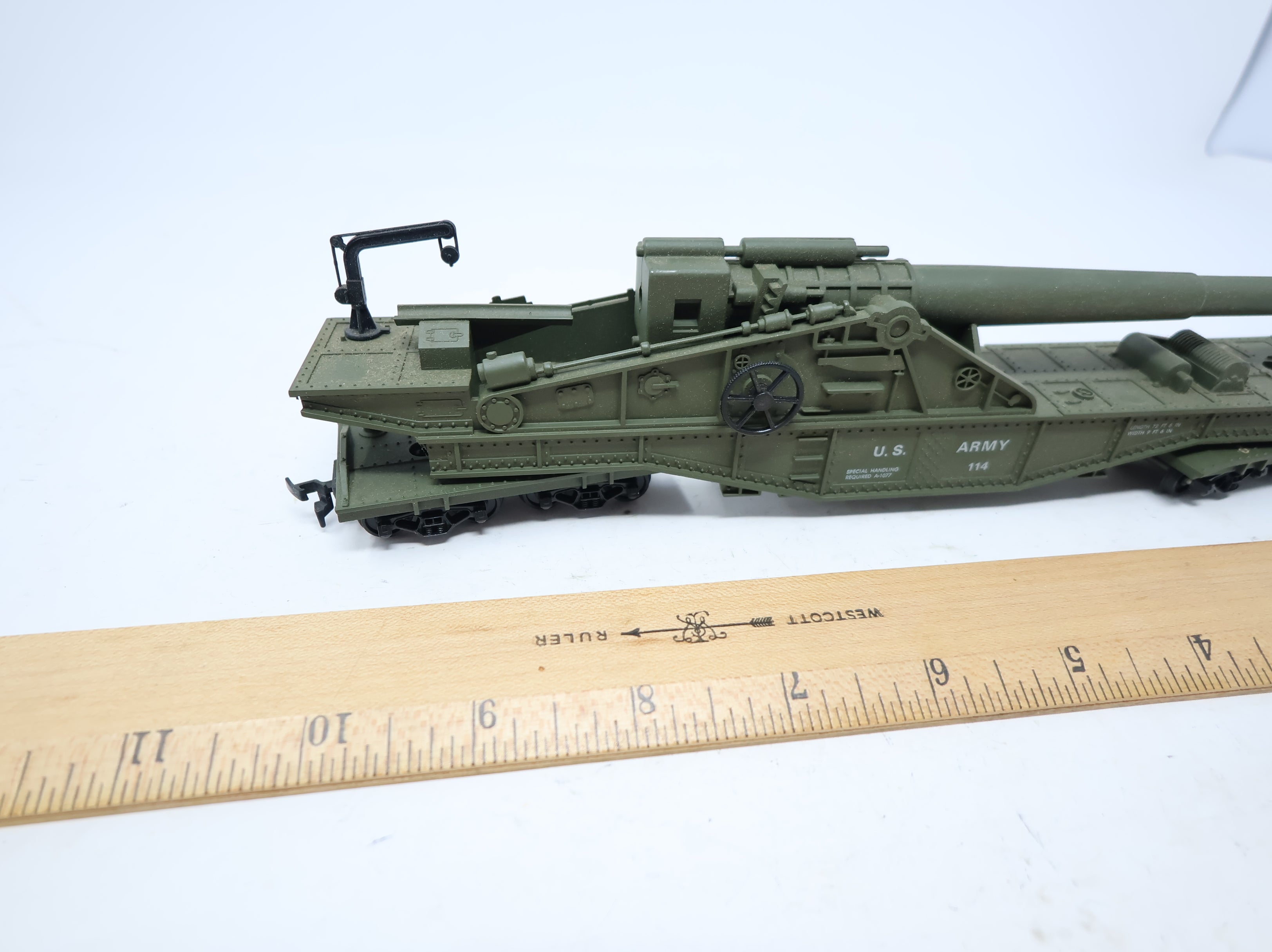 USED Cox HO Scale Railway Gun United States Army #114