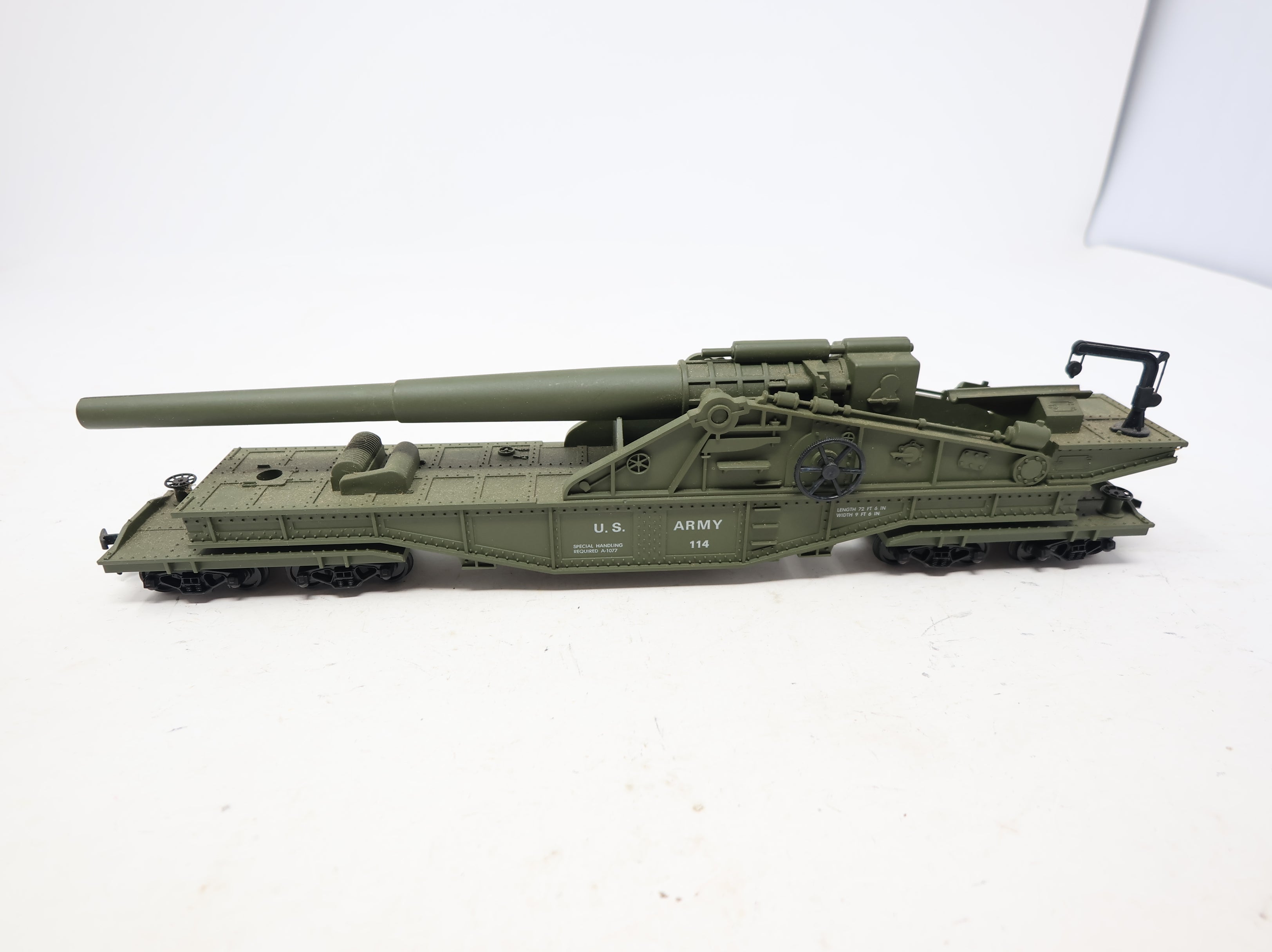 USED Cox HO Scale Railway Gun United States Army #114