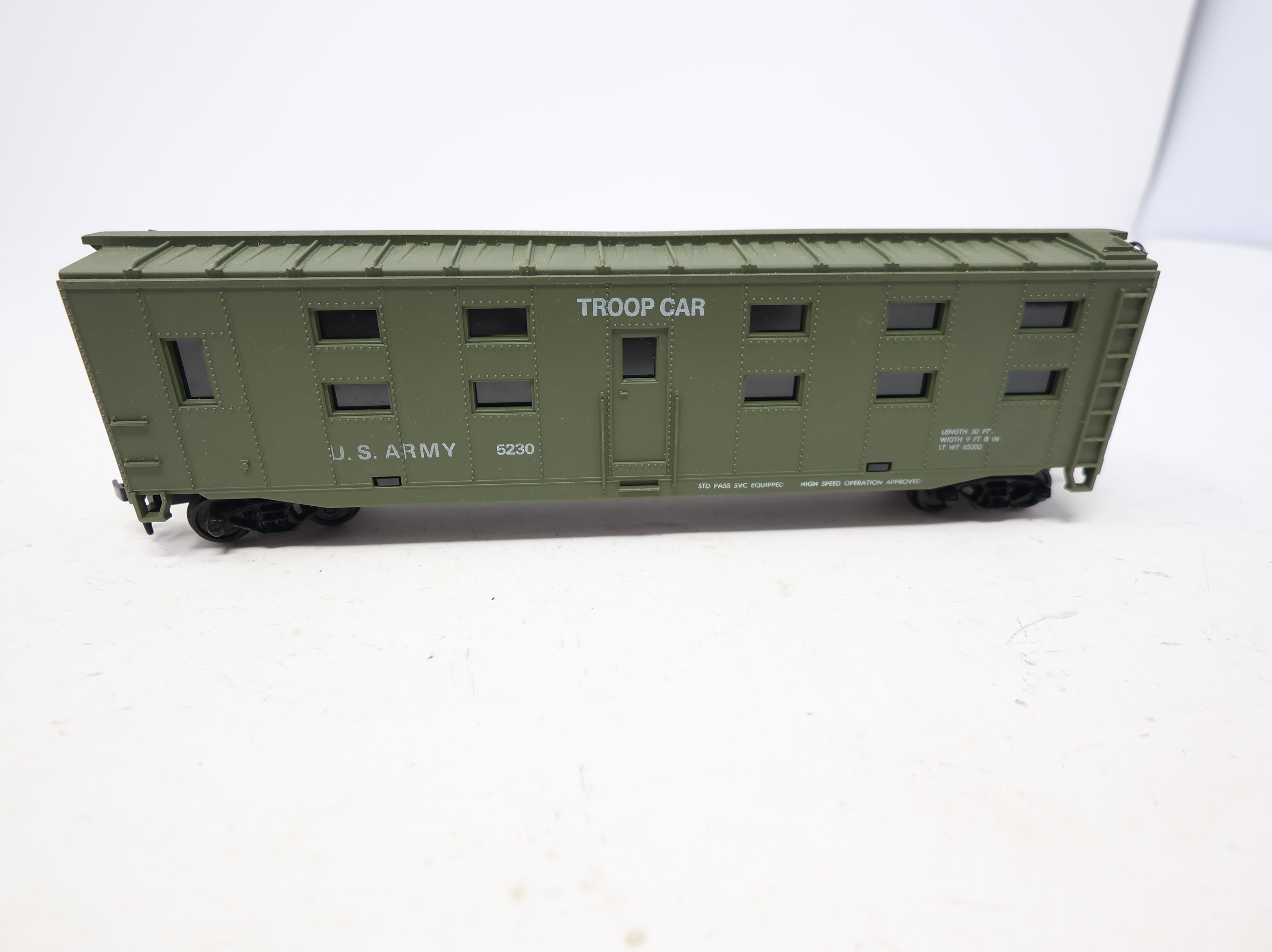 USED Cox HO Scale Troop Car United States Army #5230