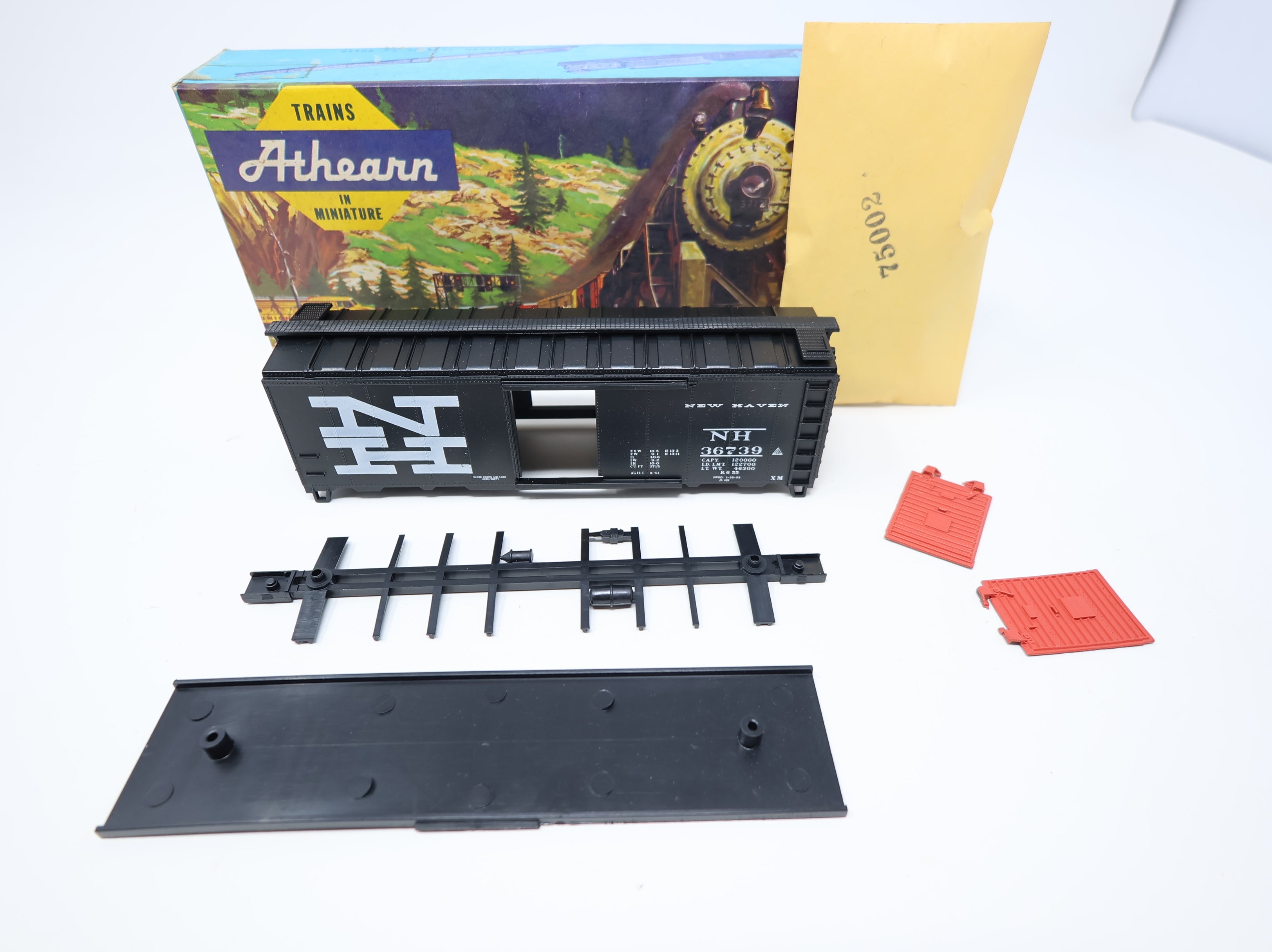 USED Athearn HO Scale 40' Steel Box Car New Haven NH #36739 KIT