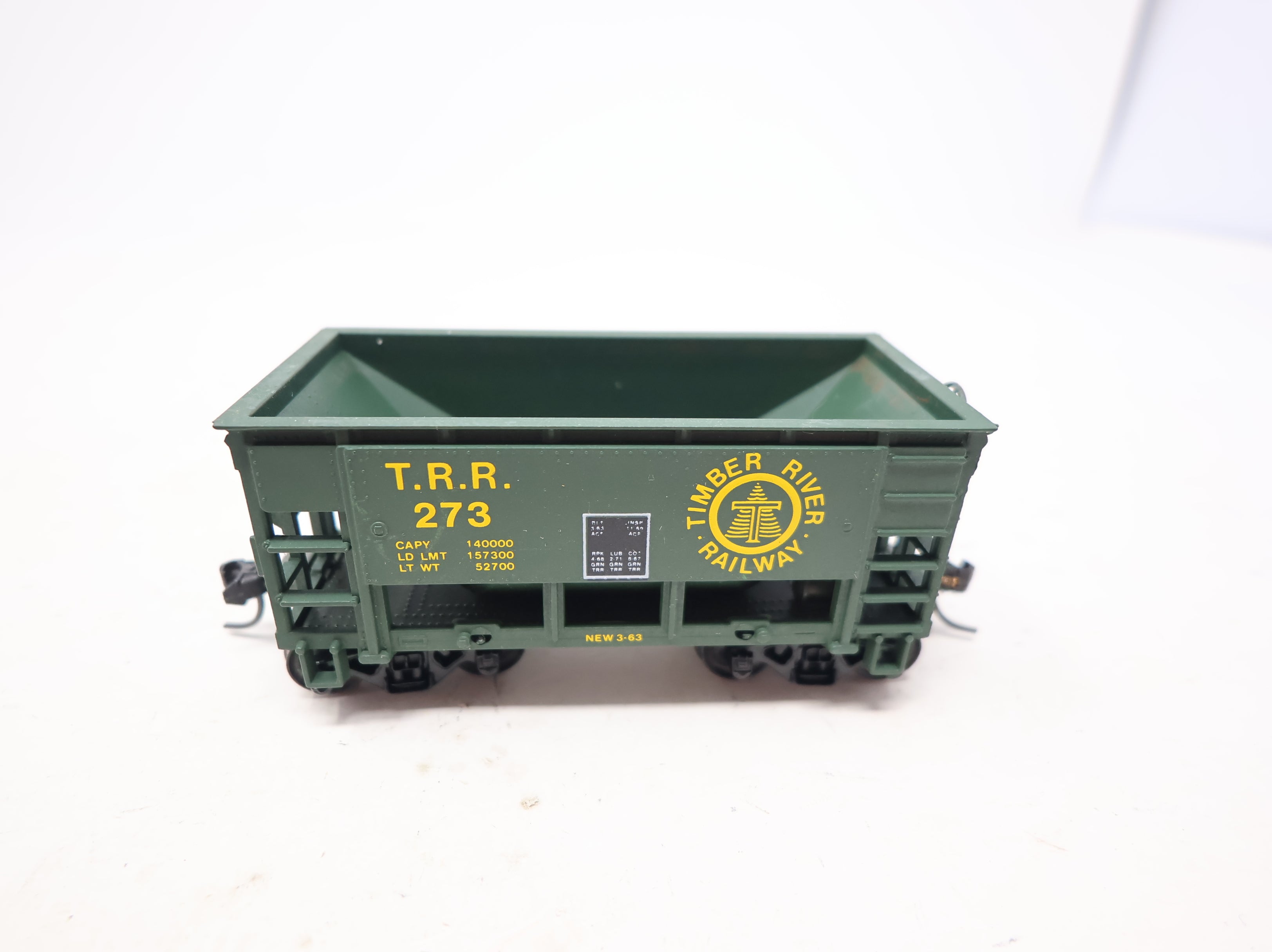 USED Roundhouse HO Scale Ore Car Timber River TRR #273