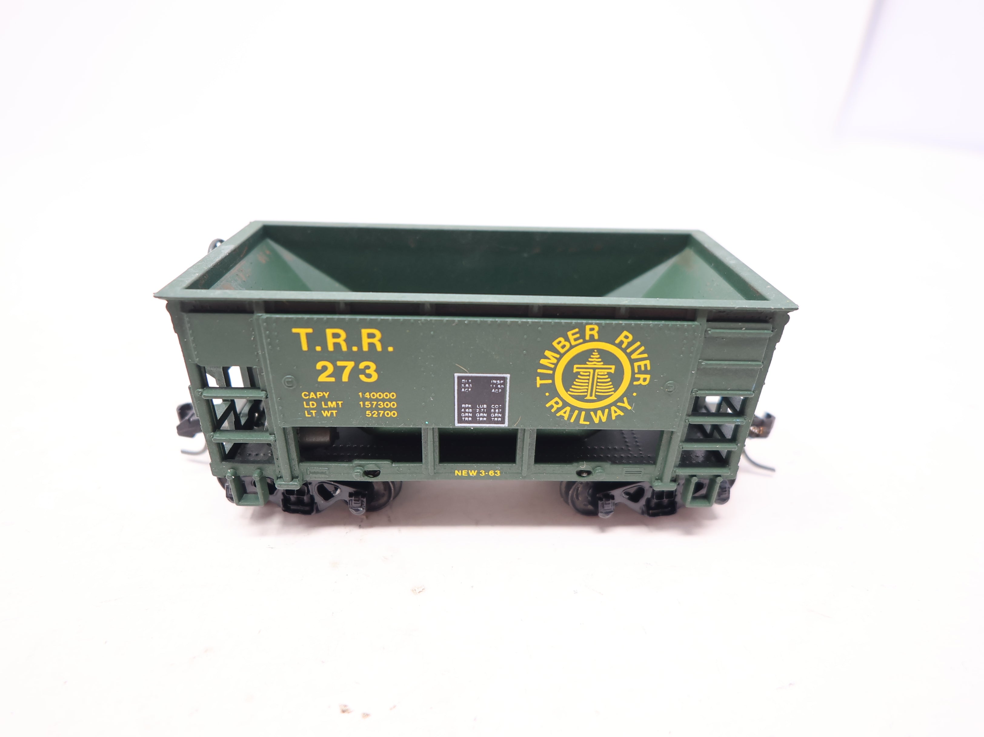 USED Roundhouse HO Scale Ore Car Timber River TRR #273