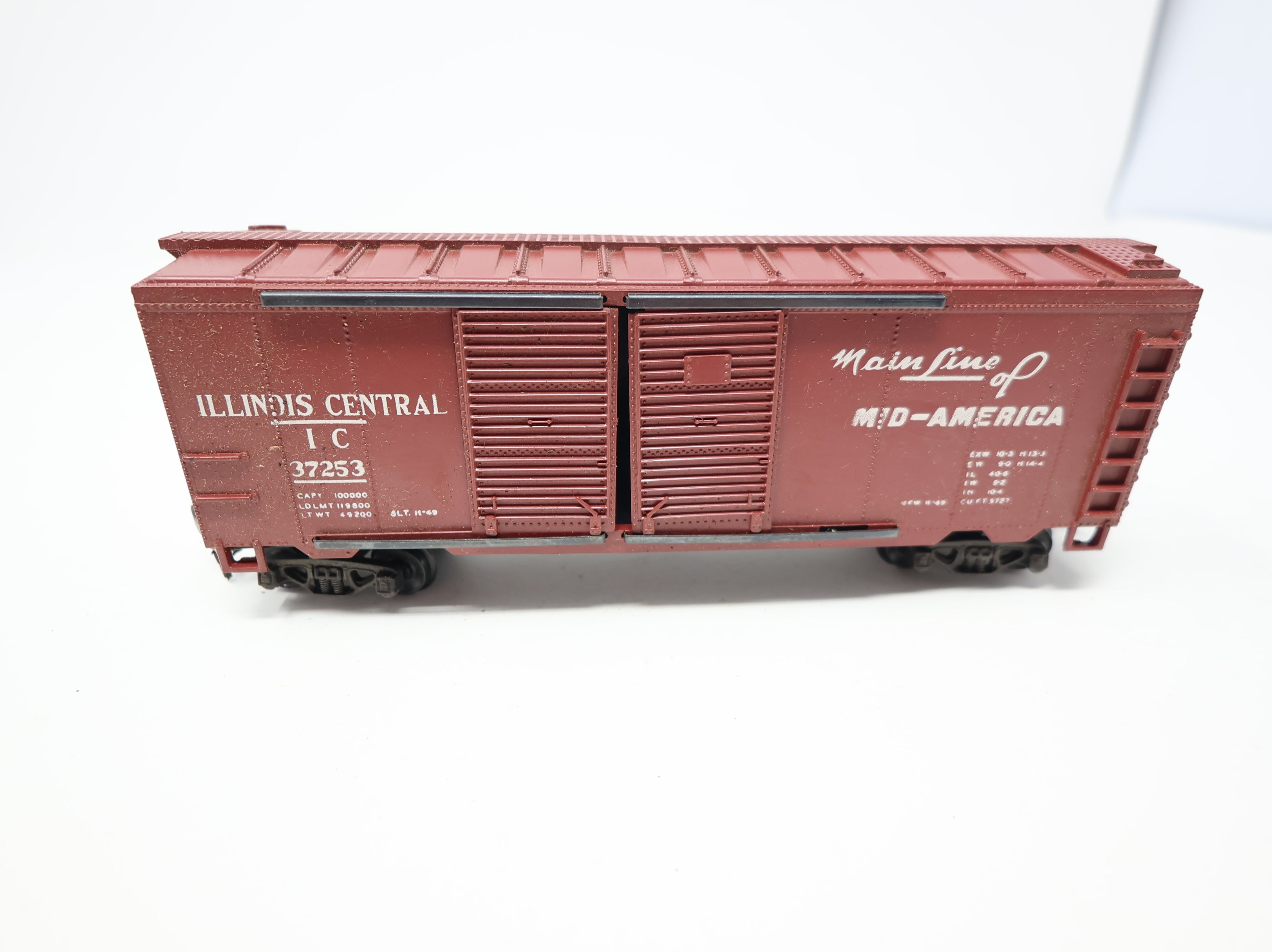 USED Varney HO Scale 40' DD Steel Box Car Illinois Central IC #37253