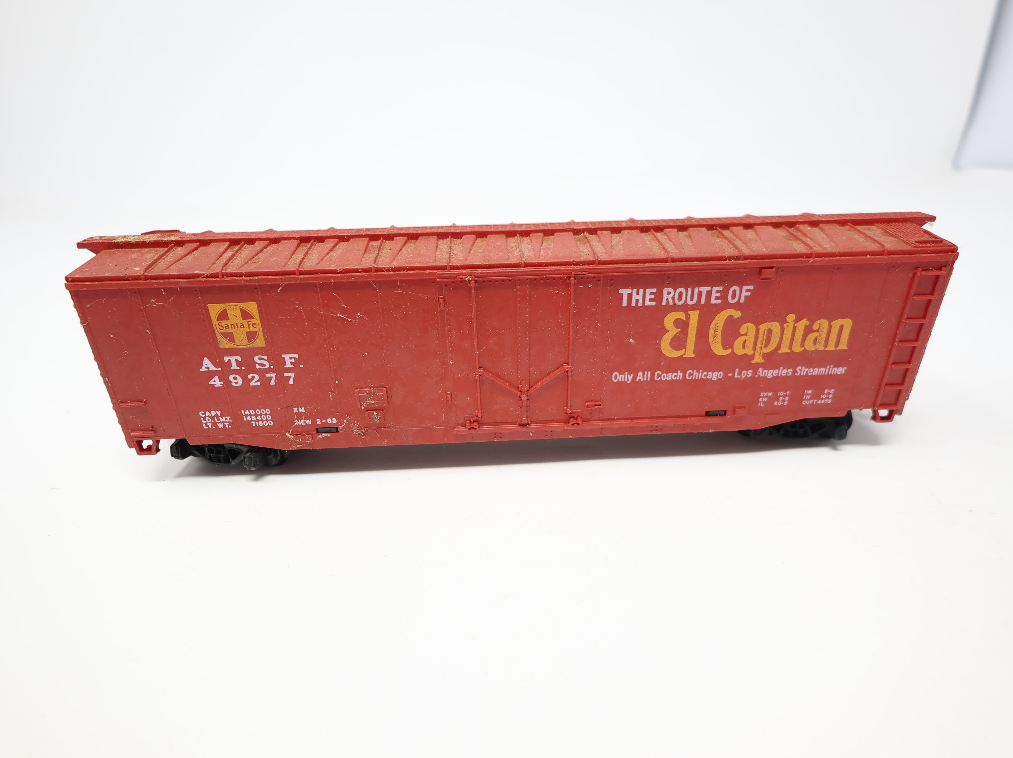 USED Tyco HO Scale 50' Box Car Santa Fe ATSF #49277 El Capitan