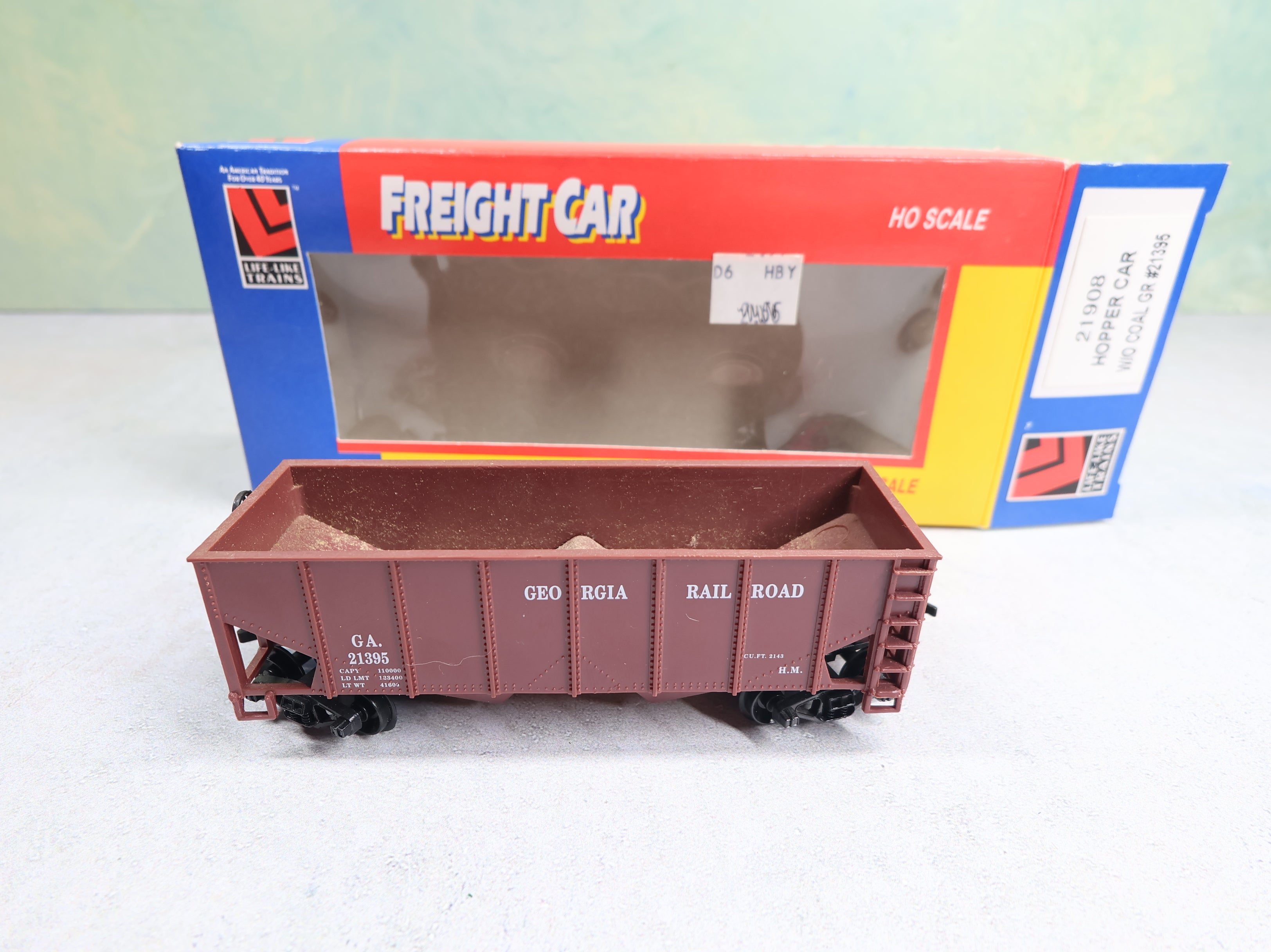 USED Life-Like 21908 HO Scale 2 Bay Hopper Georgia Railroad #21395