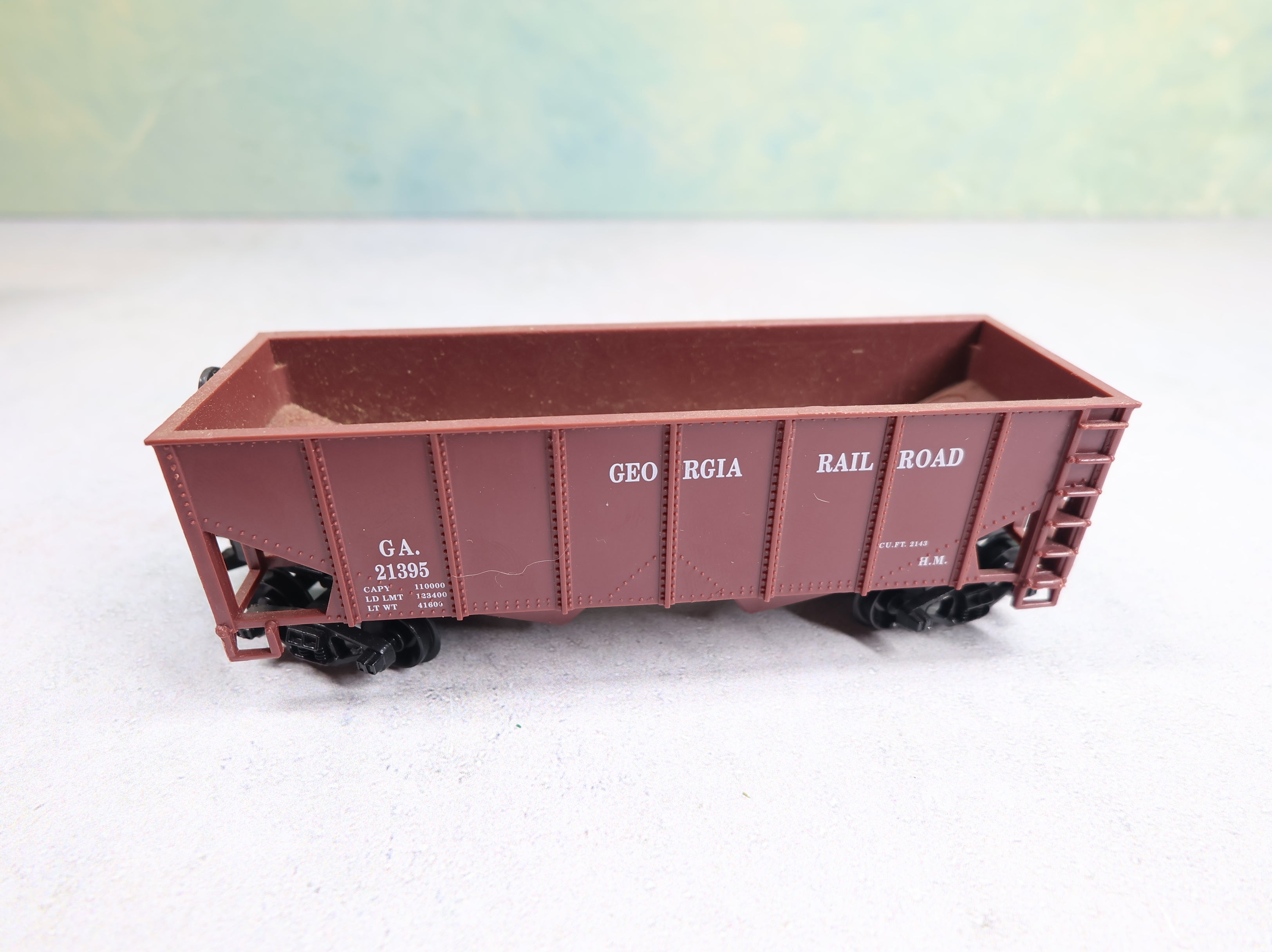 USED Life-Like 21908 HO Scale 2 Bay Hopper Georgia Railroad #21395