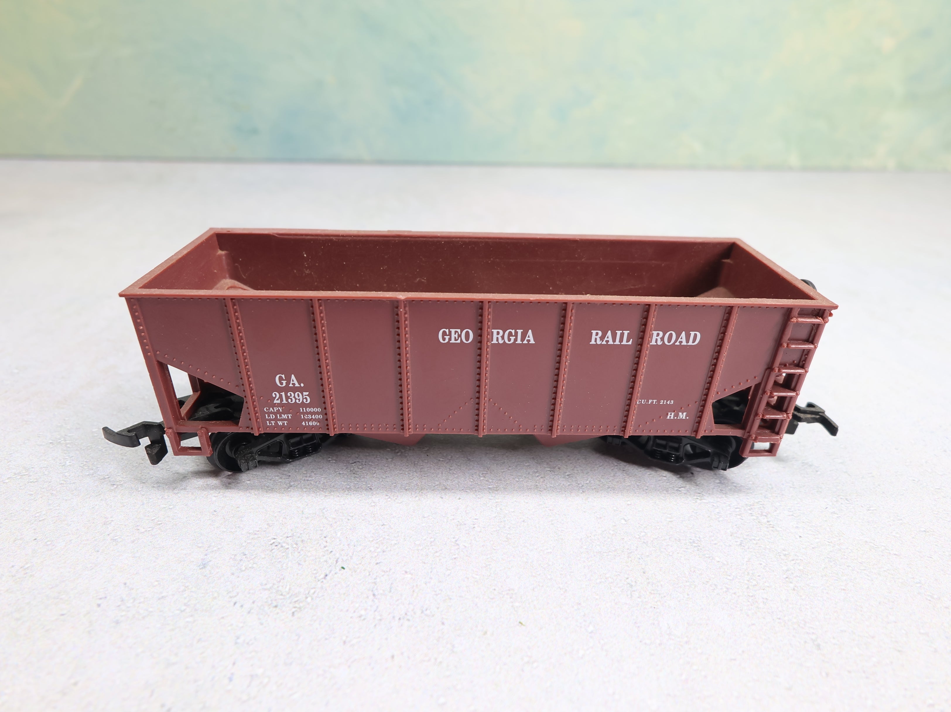 USED Life-Like 21908 HO Scale 2 Bay Hopper Georgia Railroad #21395